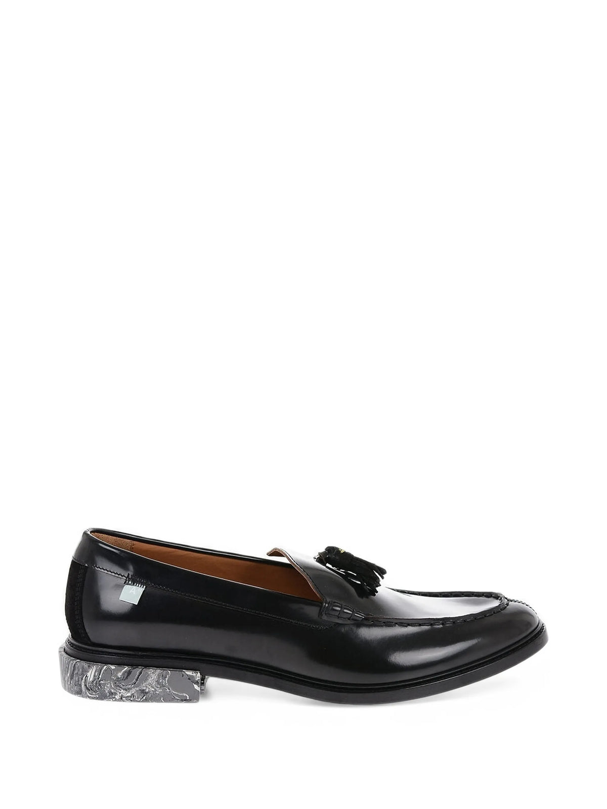 tassel-detail marbled-heel loafers