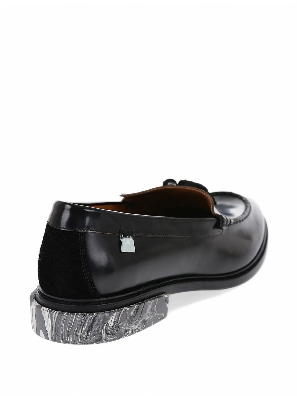 tassel-detail marbled-heel loafers