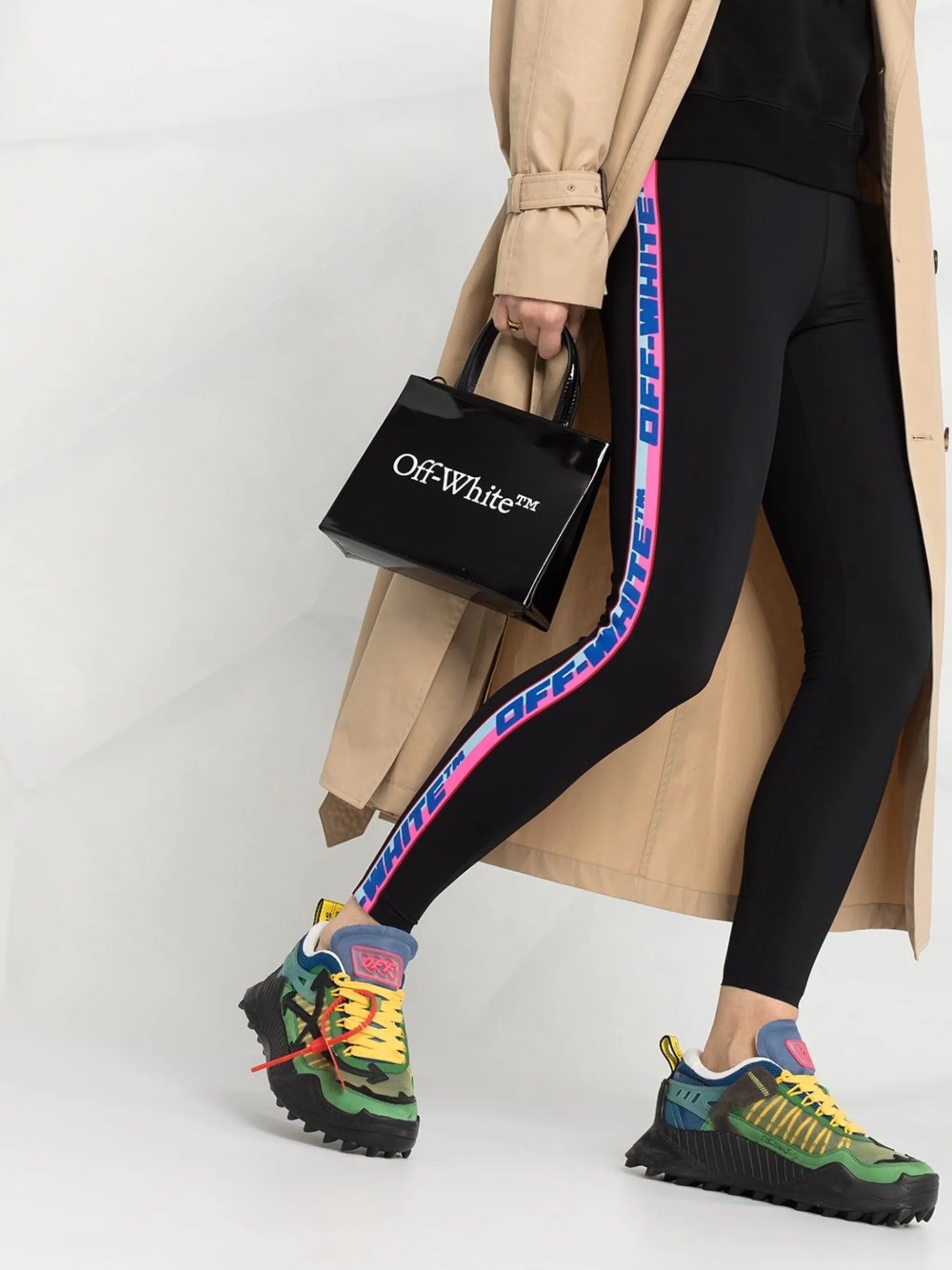 logo-tape detail leggings