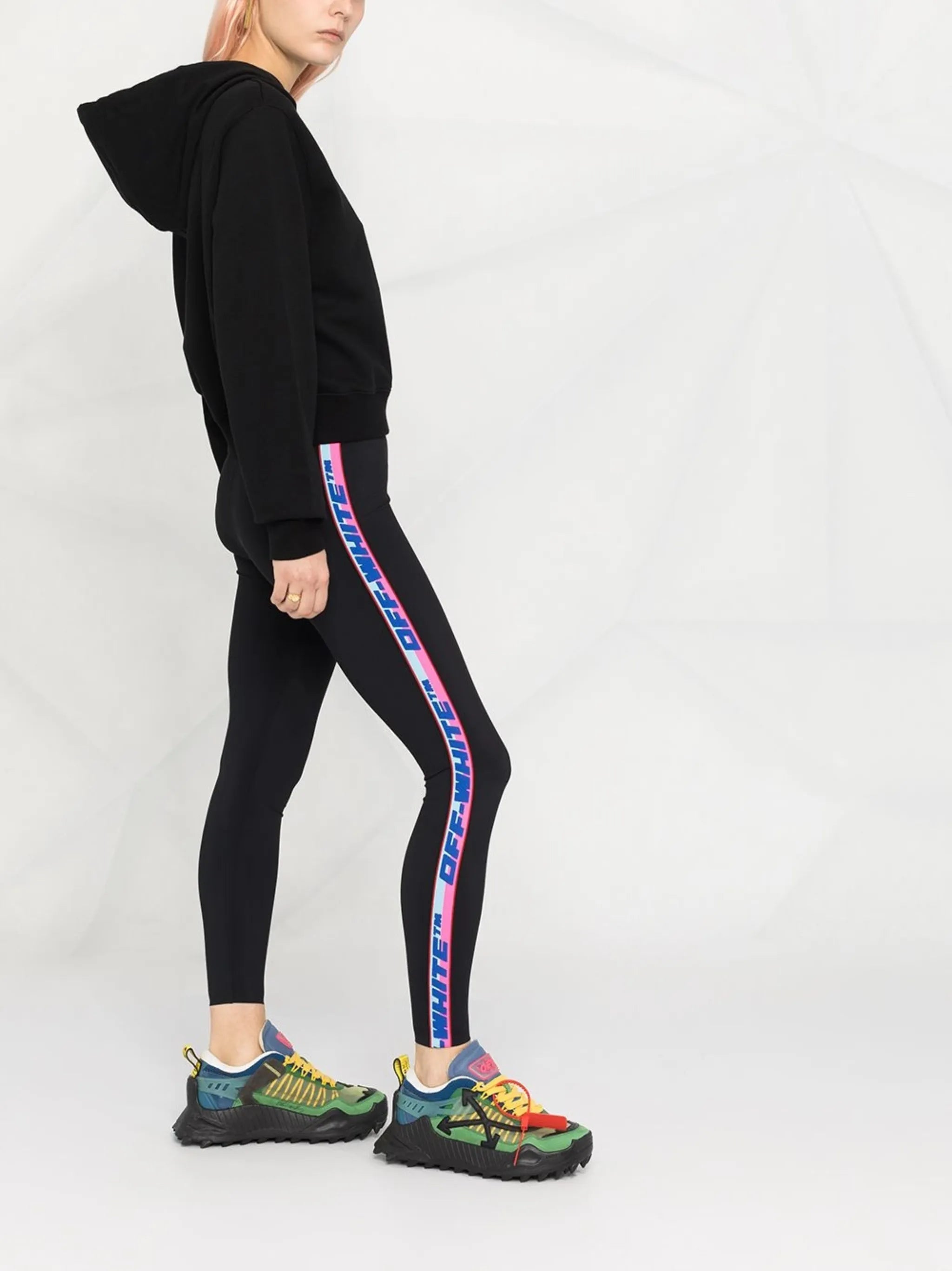 logo-tape detail leggings