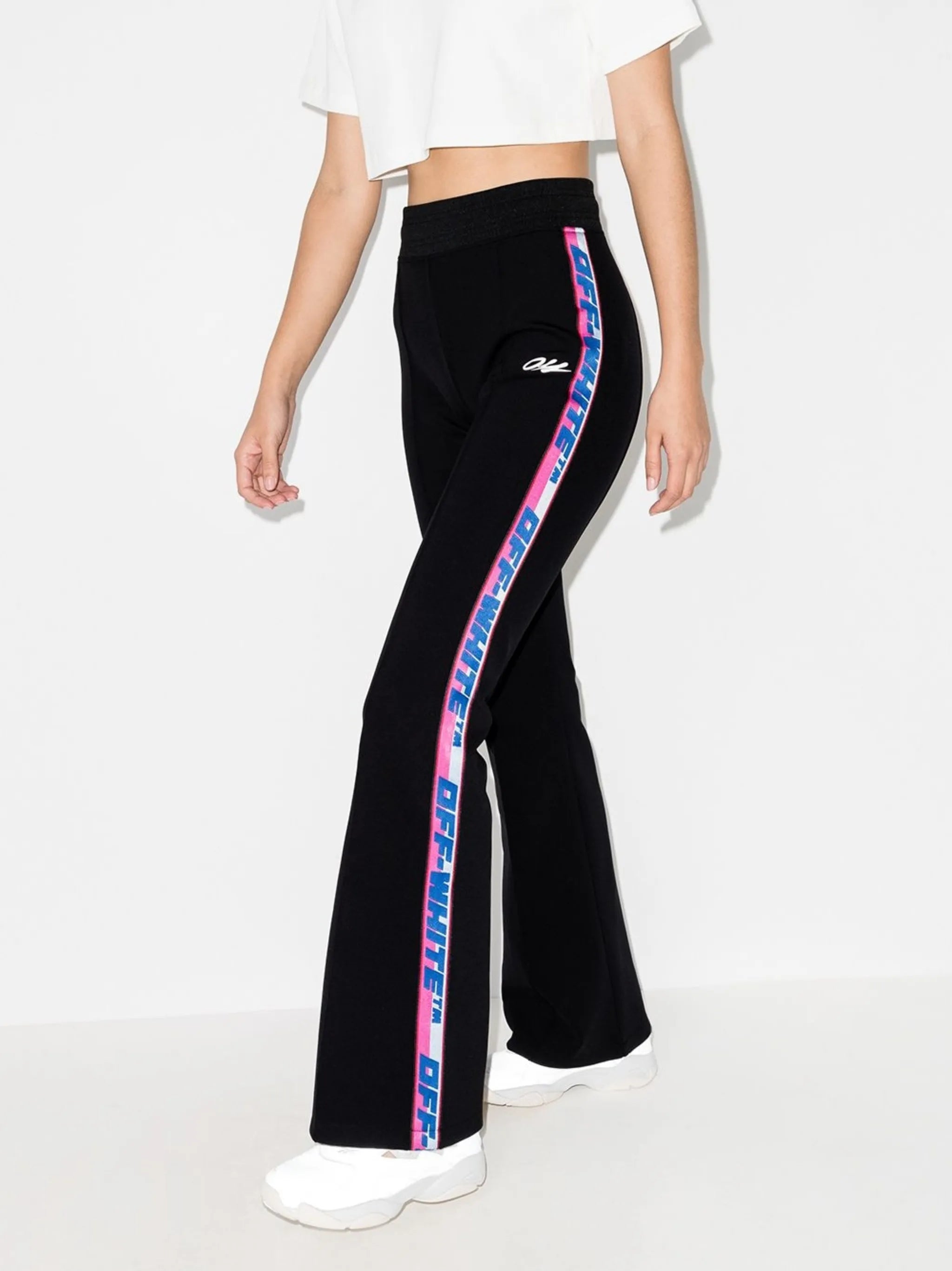Athleisure side-stripe track pants