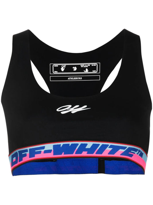 Athleisure logo bra top