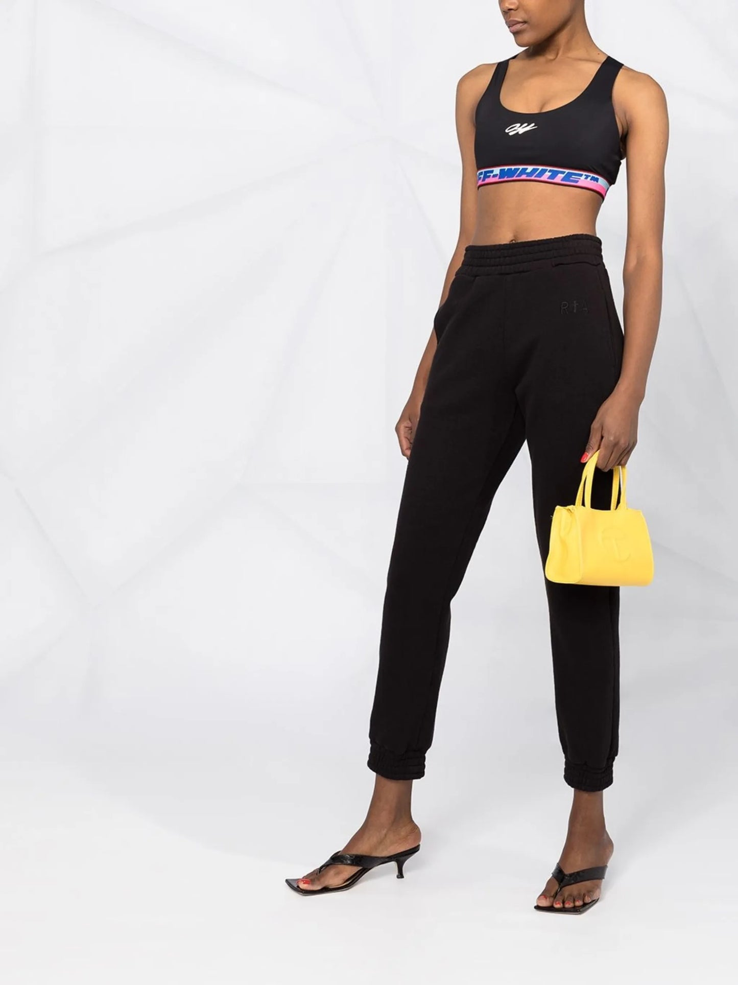 Athleisure logo bra top