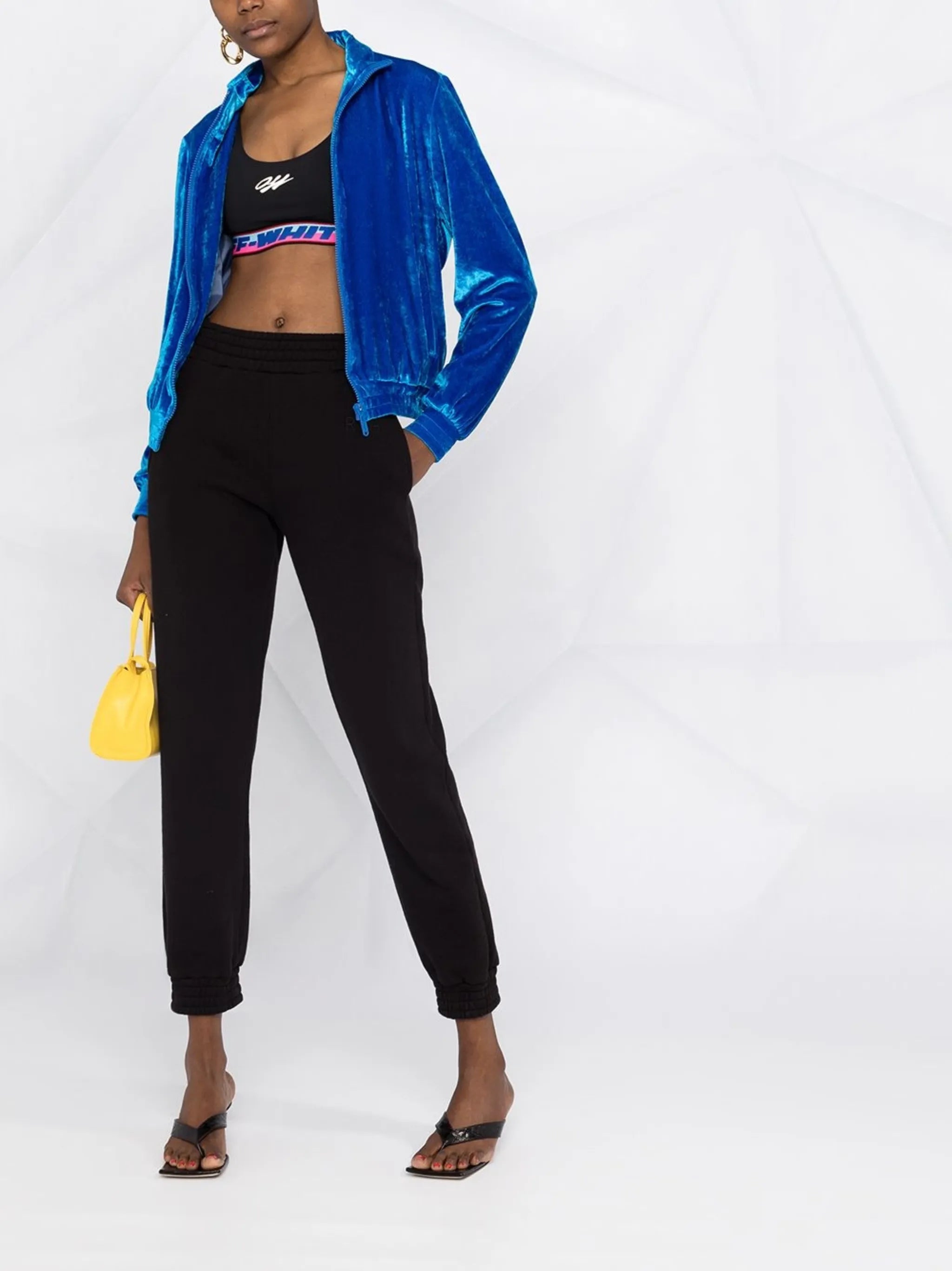 Athleisure logo bra top