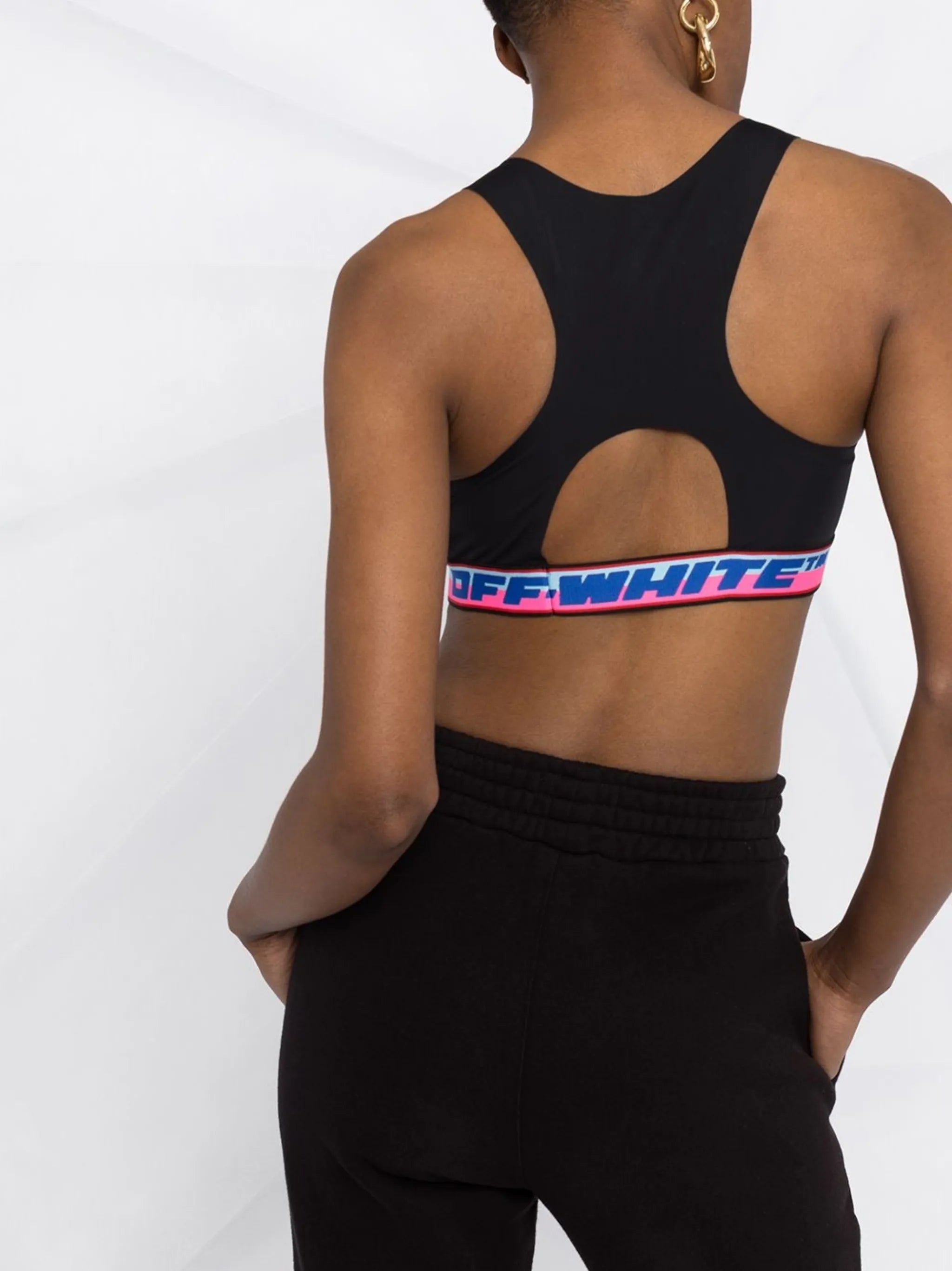 Athleisure logo bra top