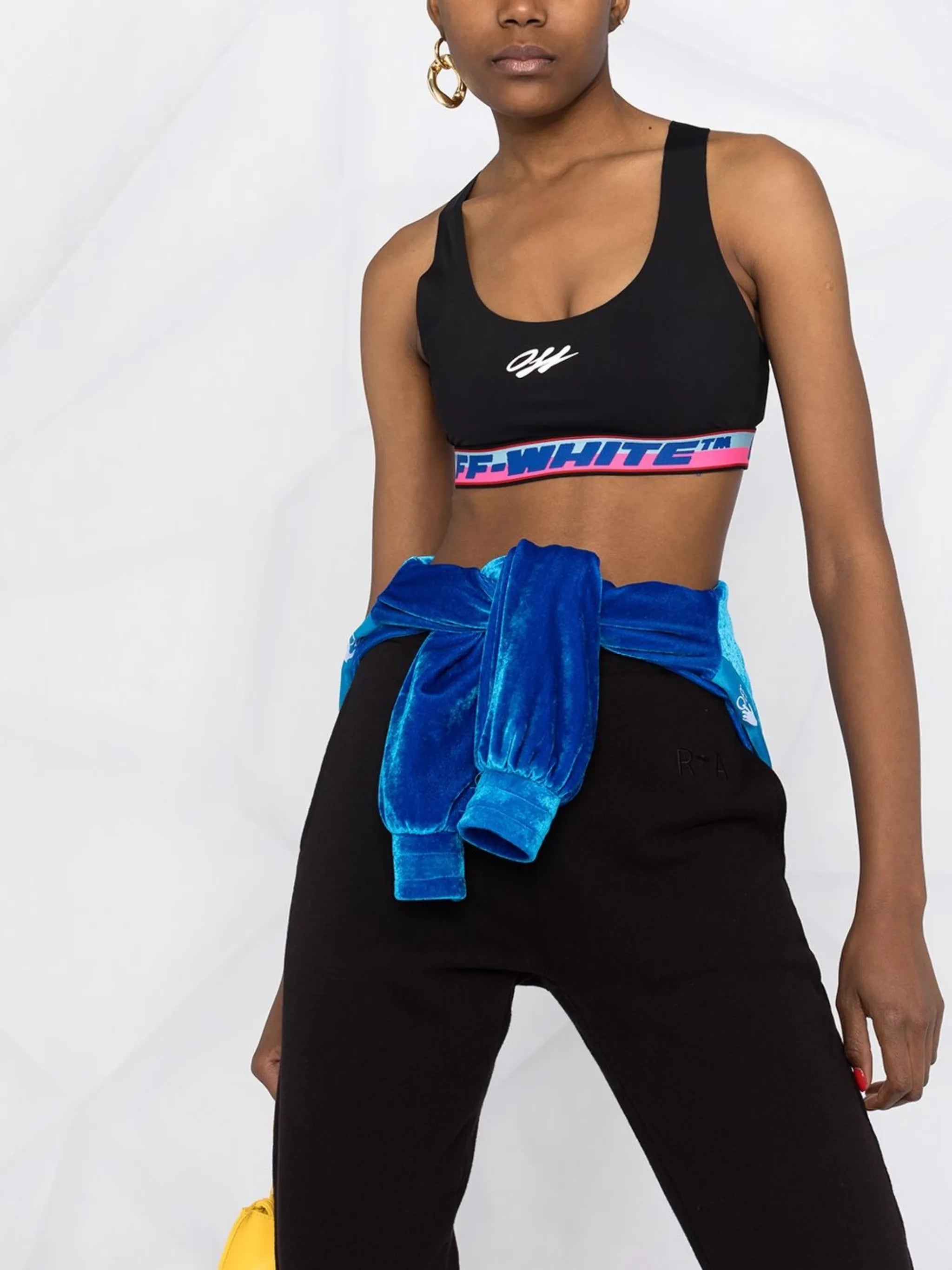 Athleisure logo bra top