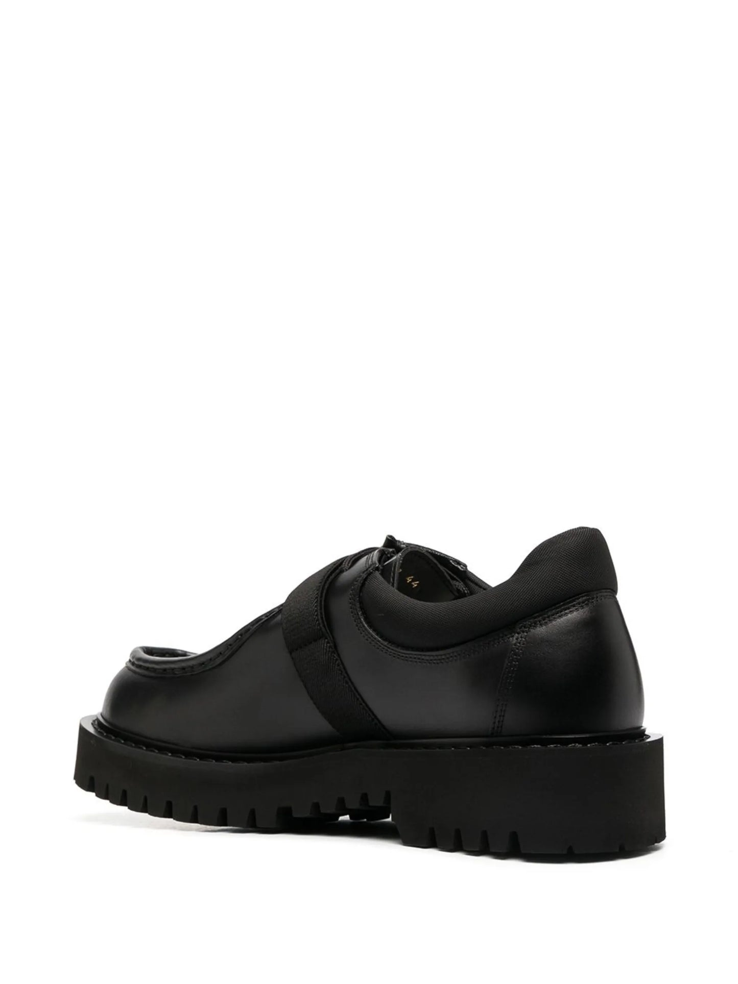 Flowersity leather buckle shoes