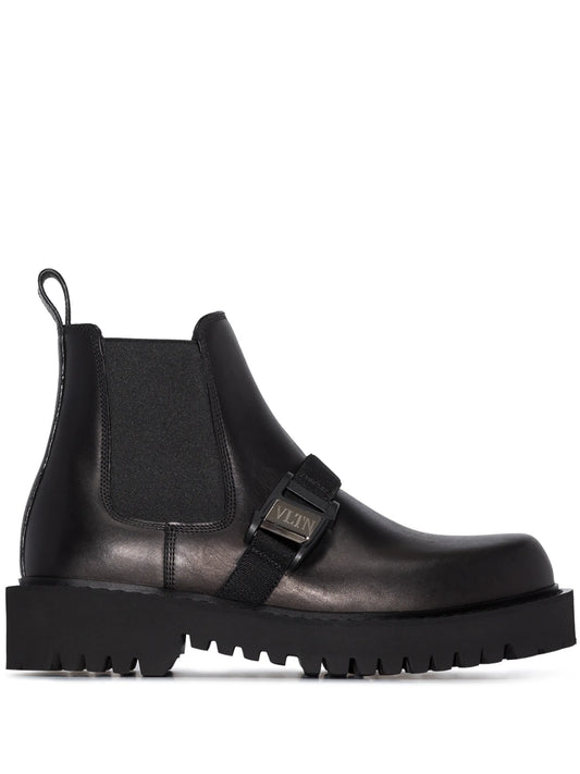 Beatle VLTN logo buckle boots