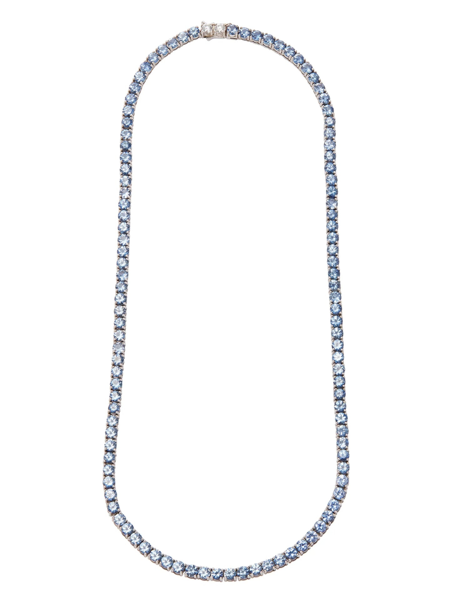 18kt white gold white diamond necklace