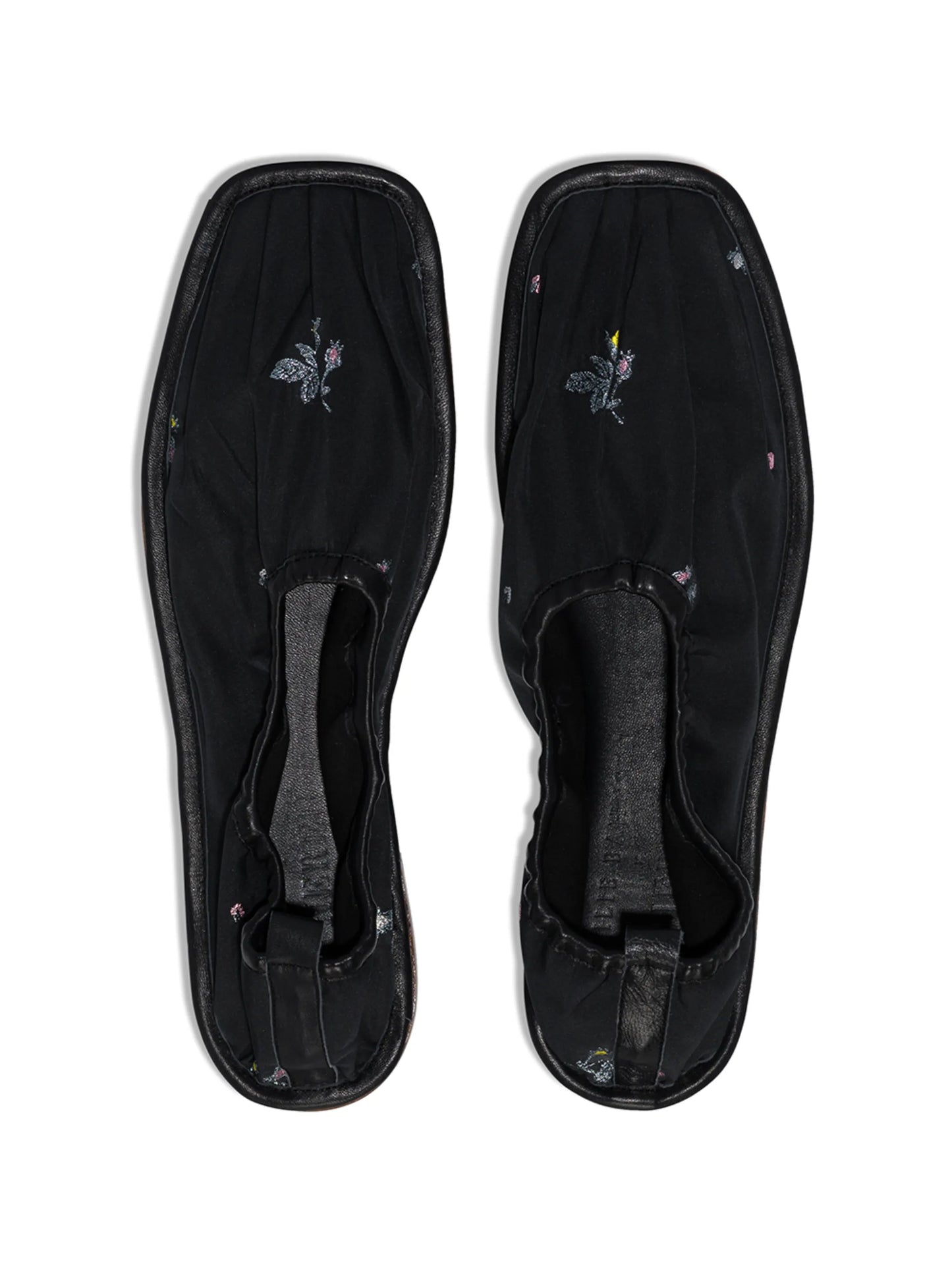floral-embroidered ballerina shoes