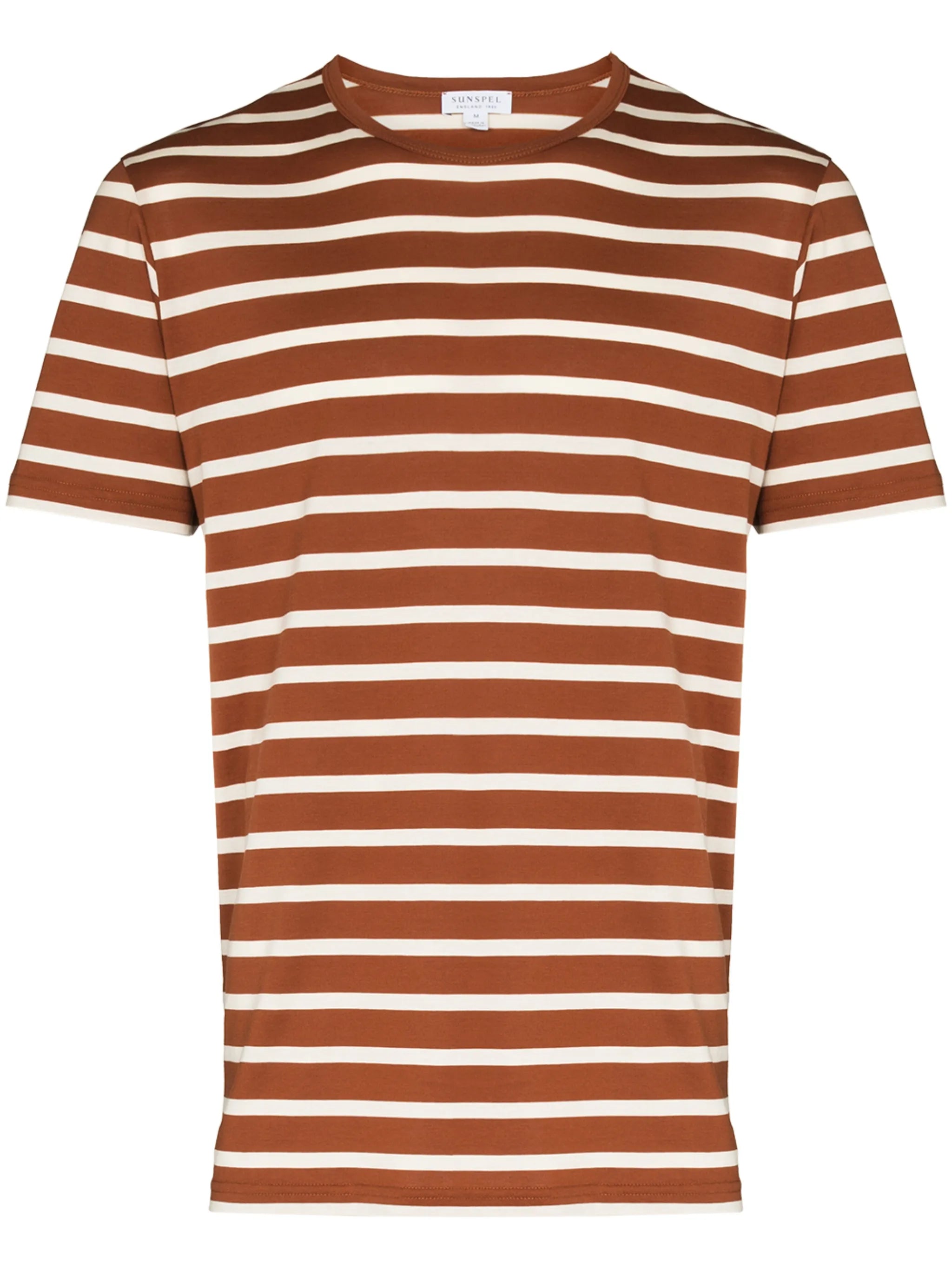 stripe-pattern cotton T-shirt