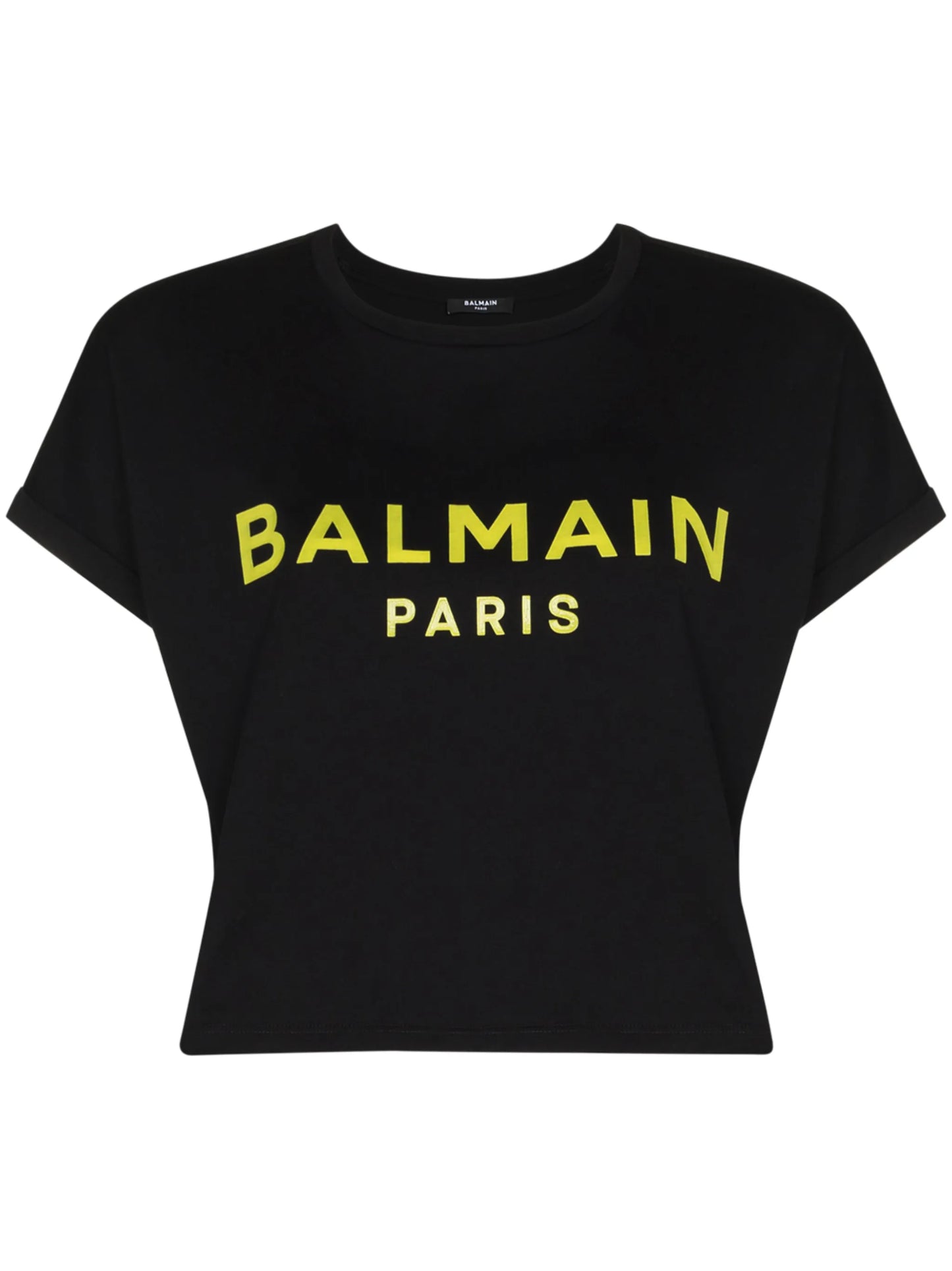 logo-print cropped T-shirt