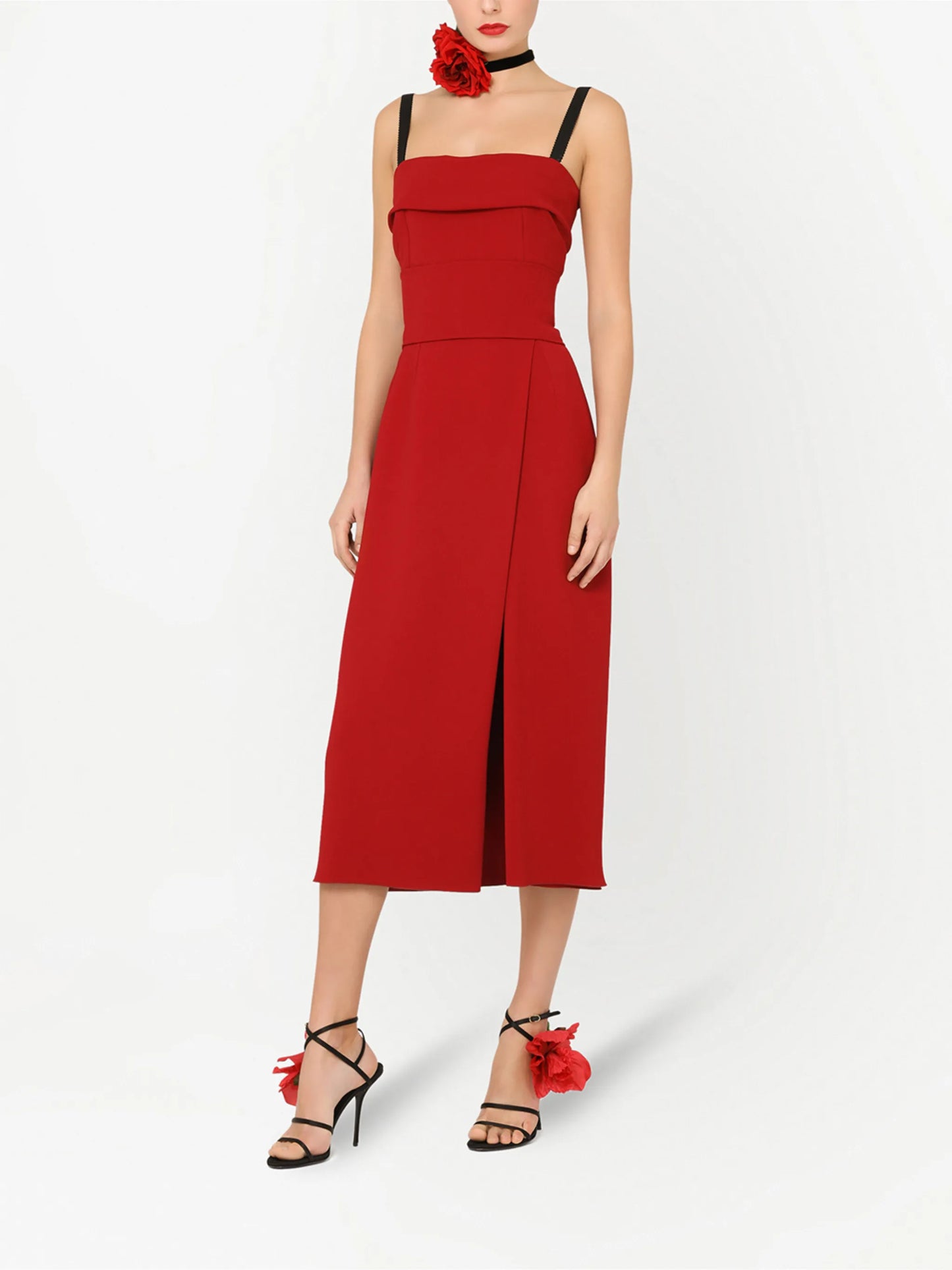 Cady slit midi dress
