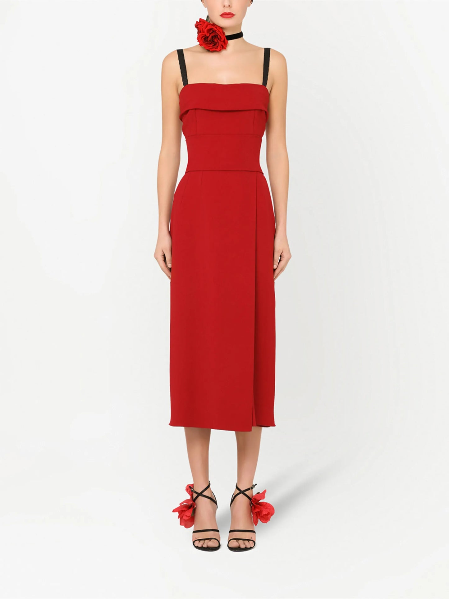 Cady slit midi dress