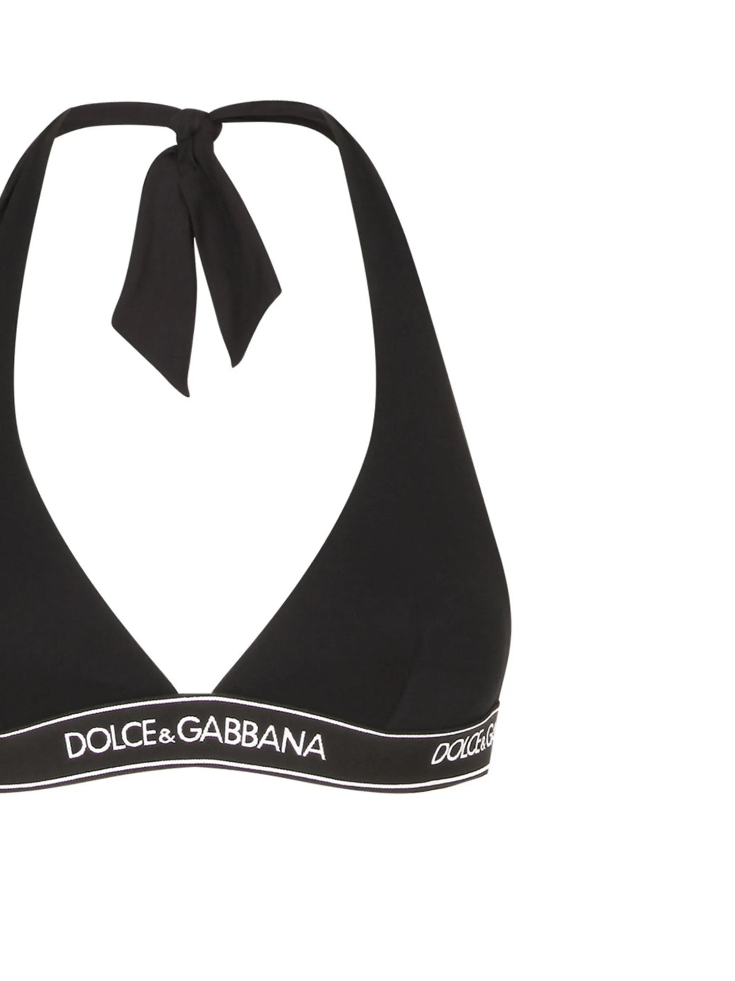 logo-tape halterneck bikini