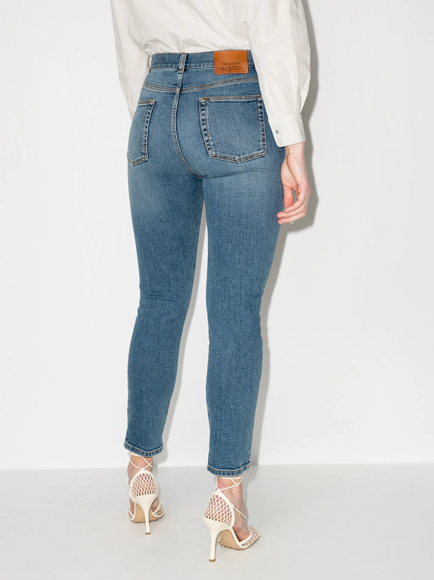 high-rise skinny-fit jeans