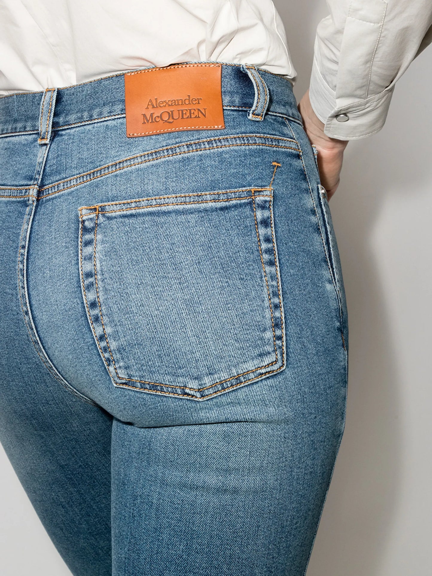 high-rise skinny-fit jeans