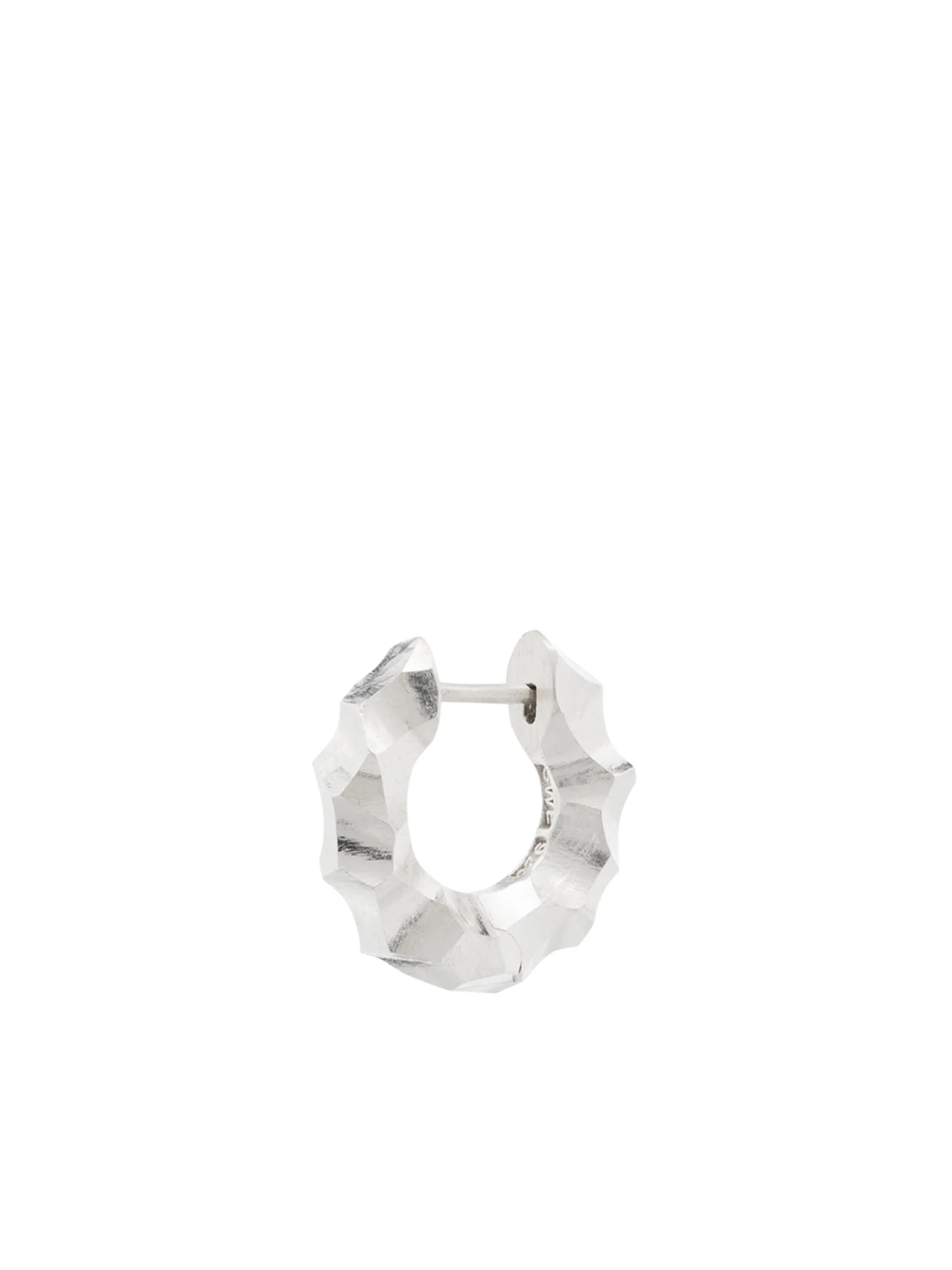 sterling silver single hoop earring