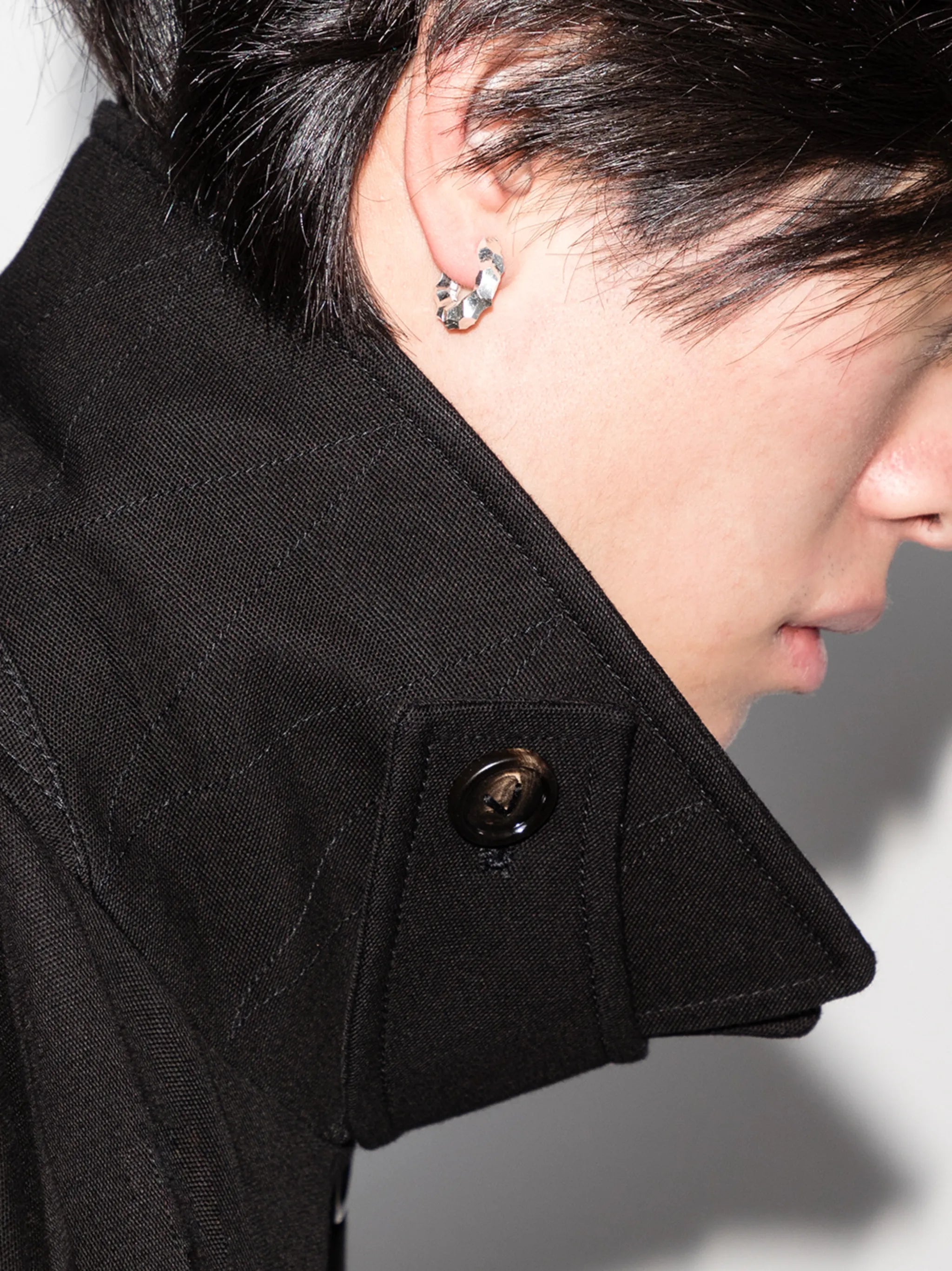 sterling silver single hoop earring
