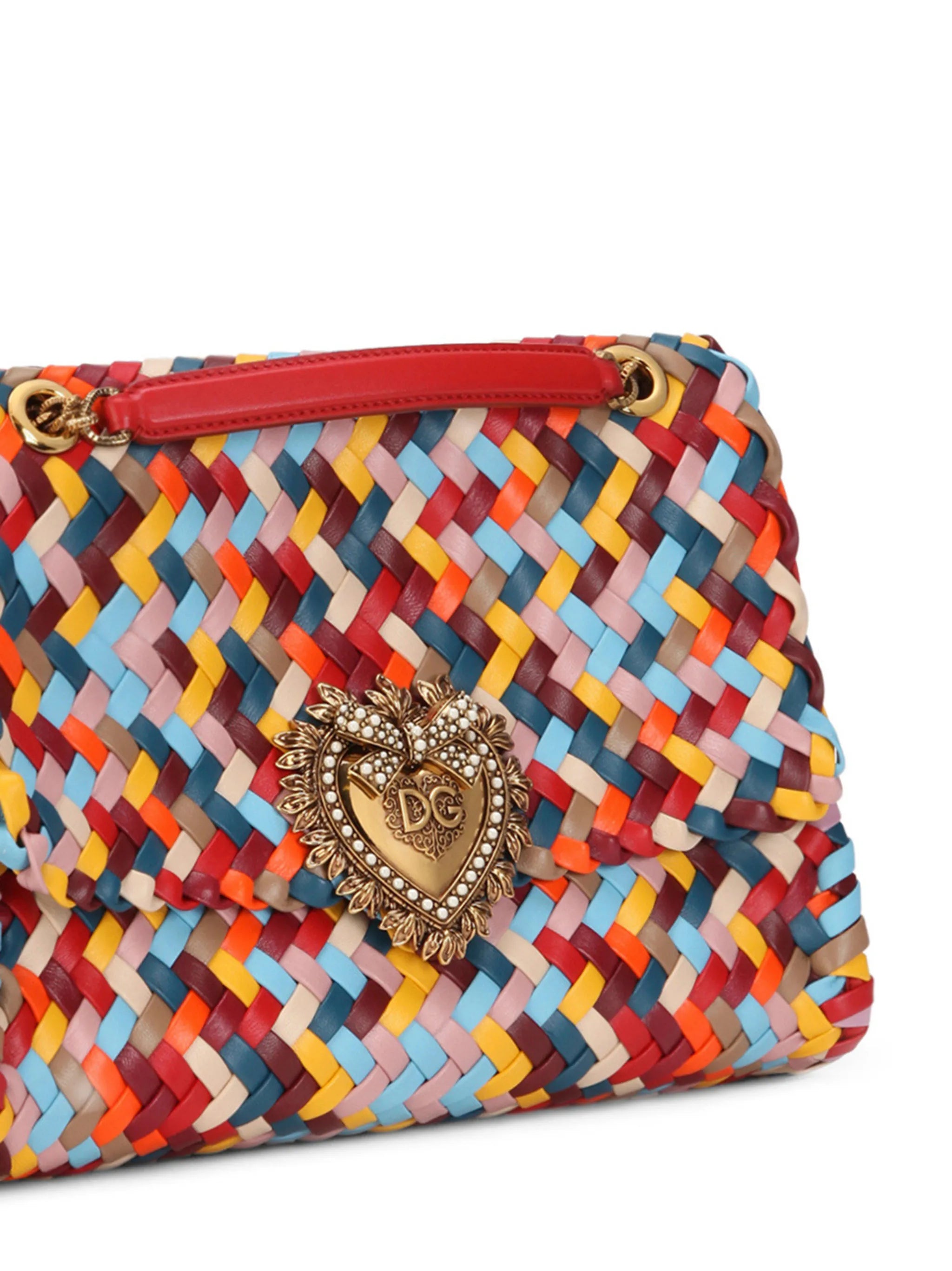 large Devotion woven nappa-leather shoulder bag