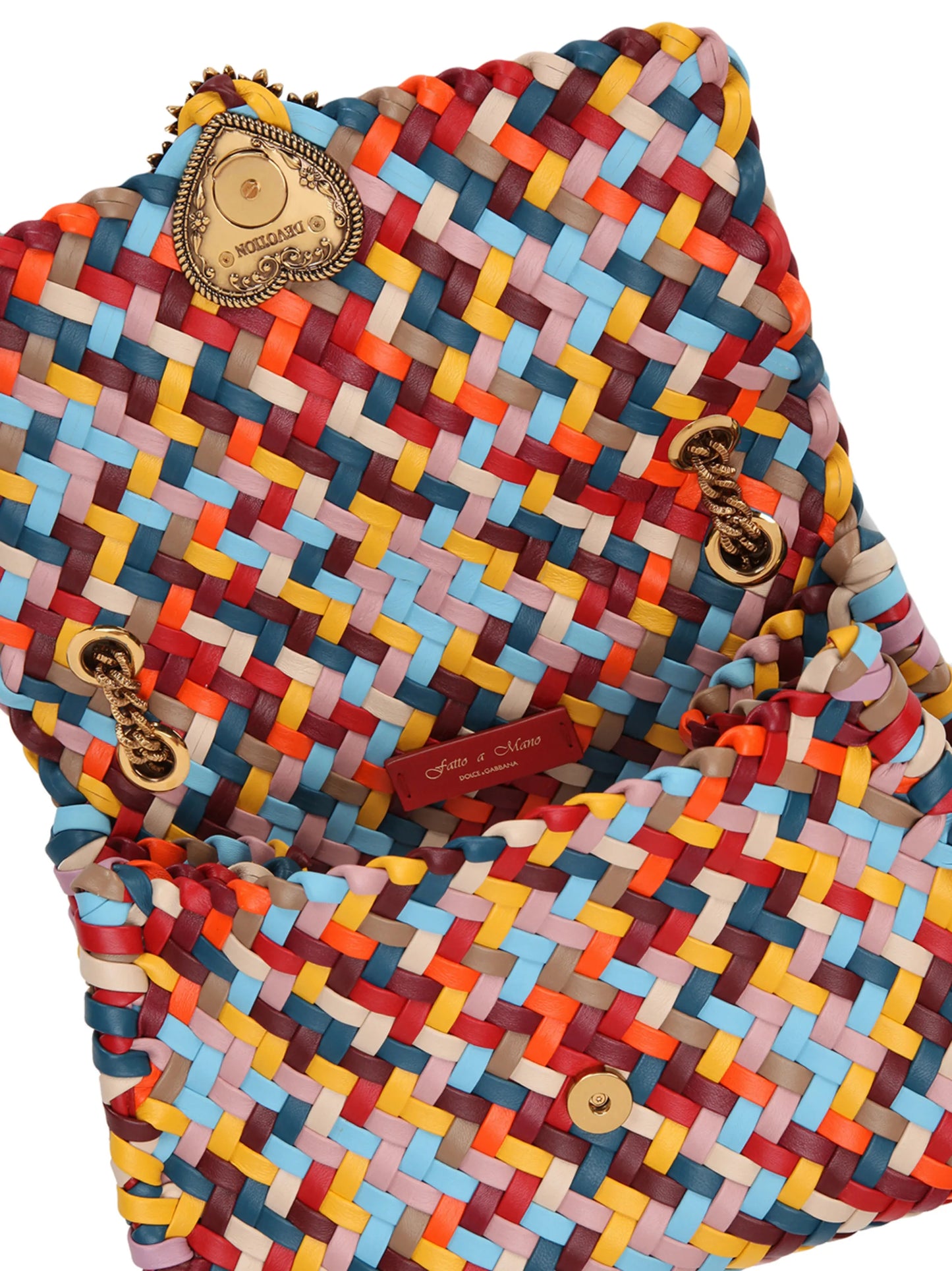 large Devotion woven nappa-leather shoulder bag