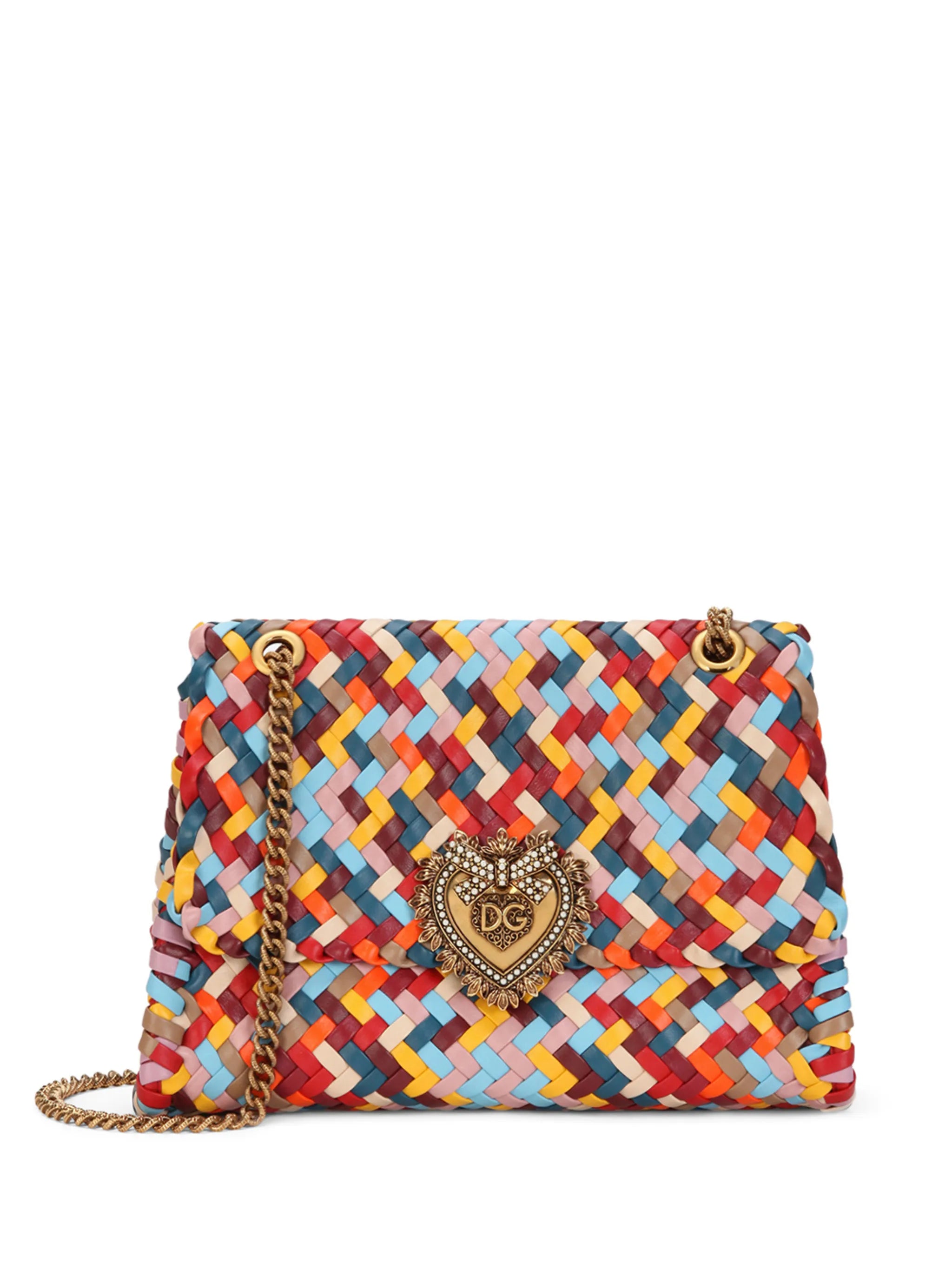large Devotion woven nappa-leather shoulder bag