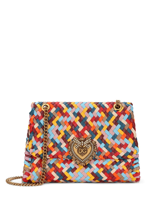 large Devotion woven nappa-leather shoulder bag
