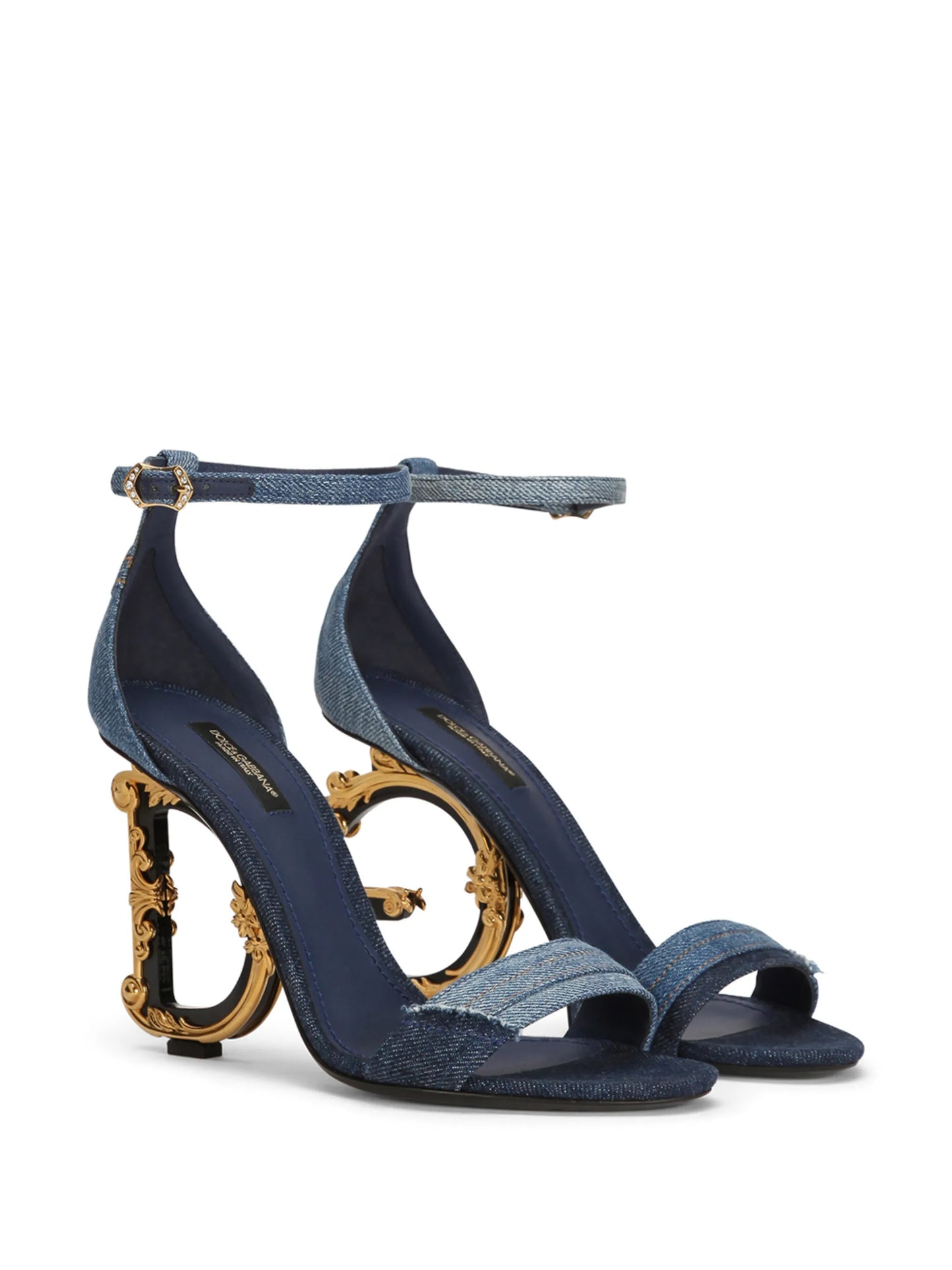 105mm DG heel patchwork sandals