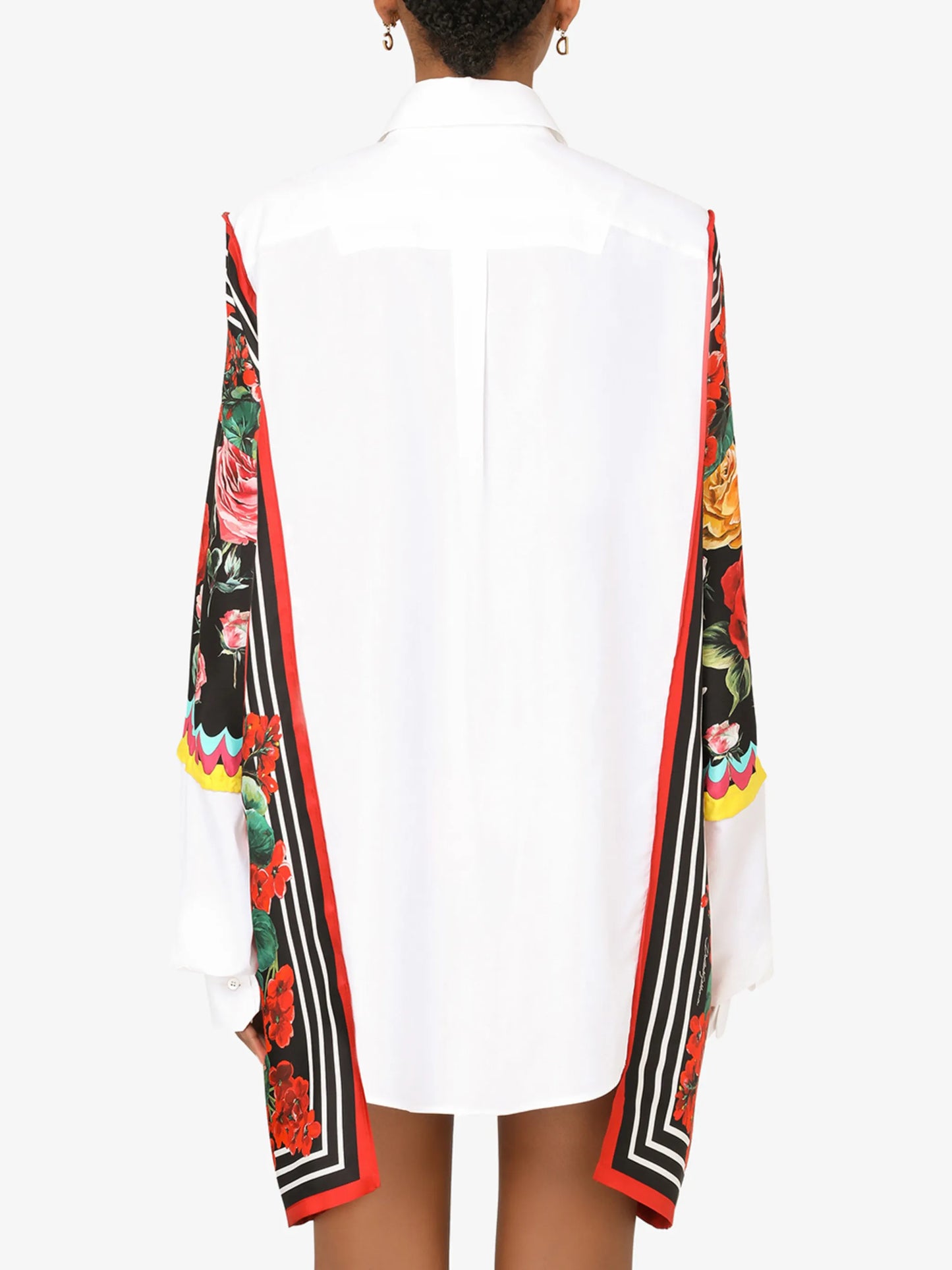 floral panel long shirt