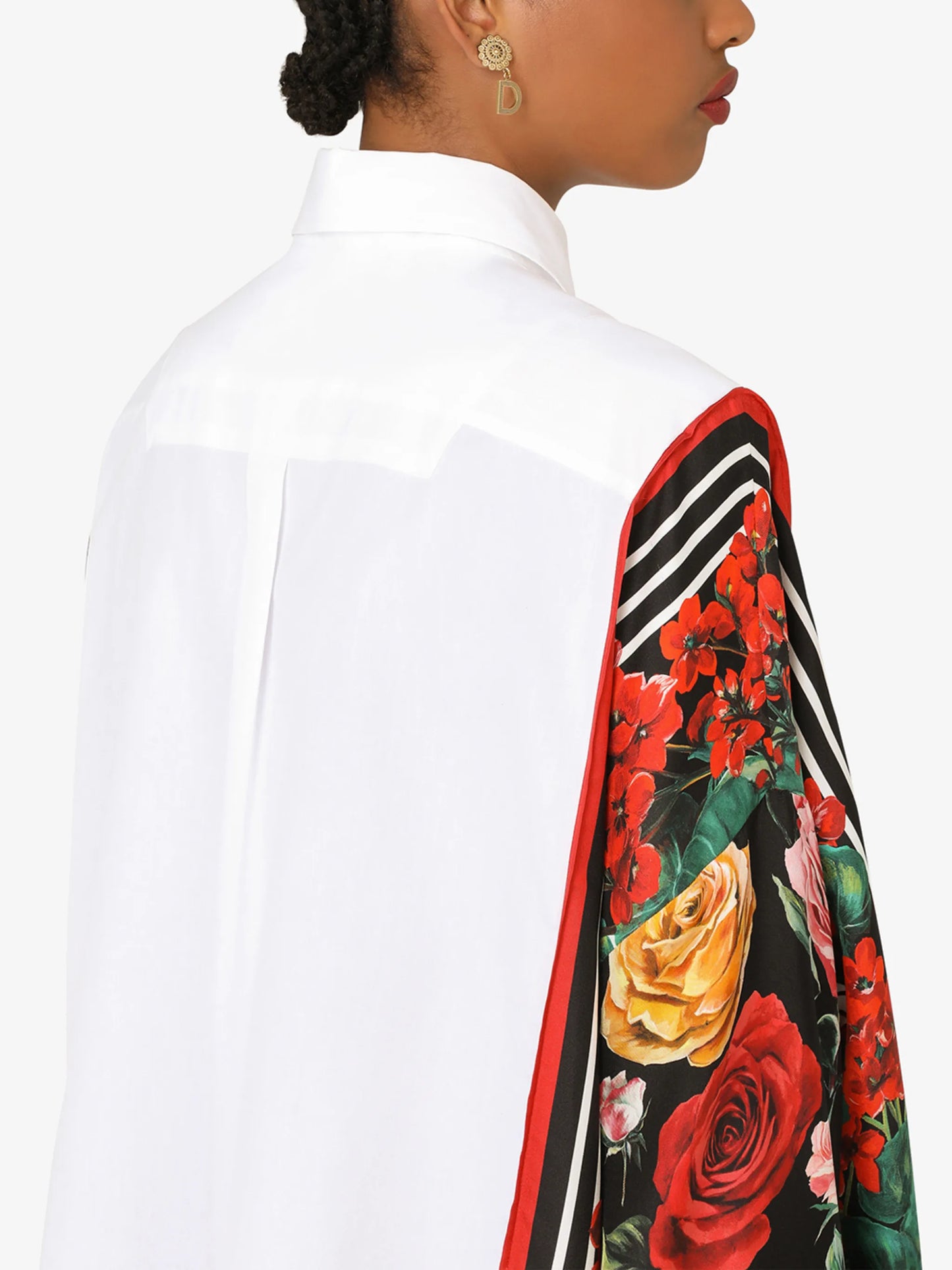 floral panel long shirt