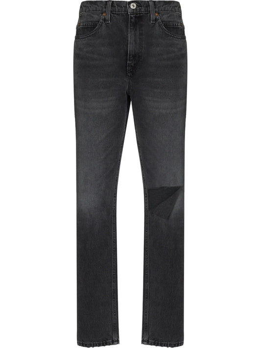 70s high-waist straight-leg jeans