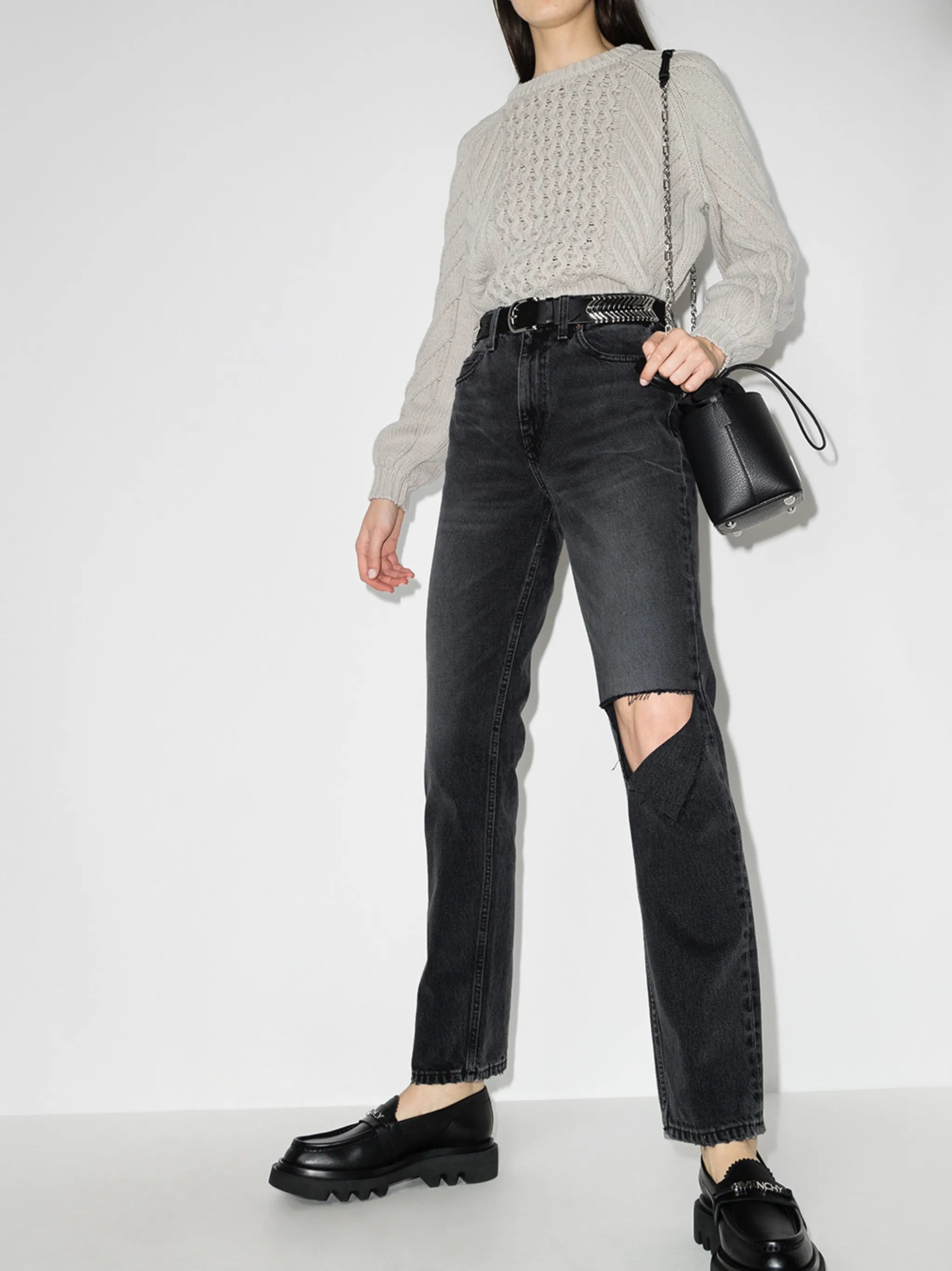 70s high-waist straight-leg jeans