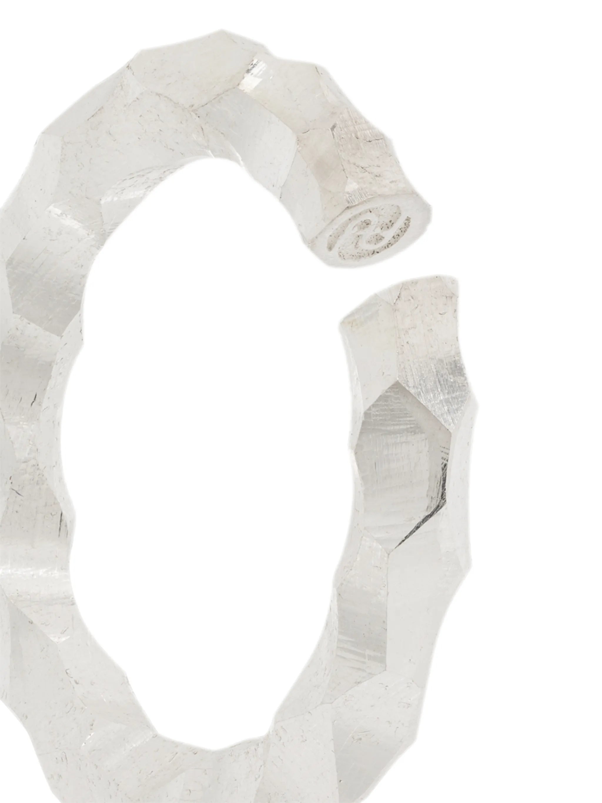 Almost sterling silver hammered-effect ring