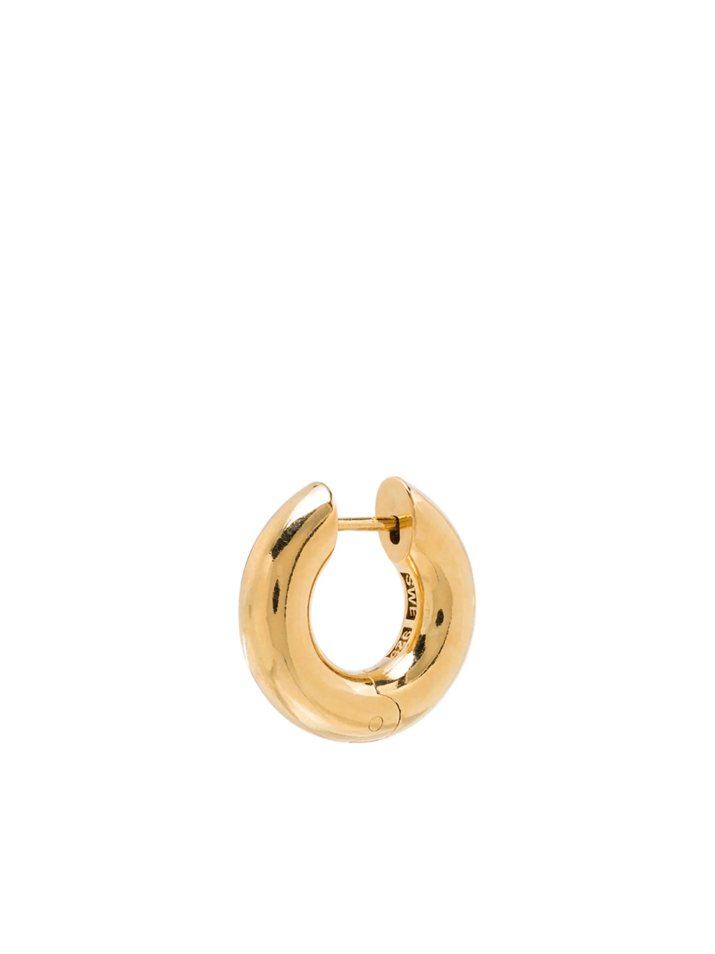 gold vermeil single hoop earring