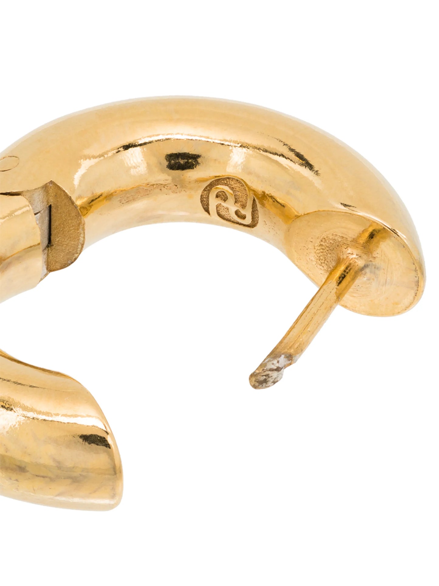 gold vermeil single hoop earring