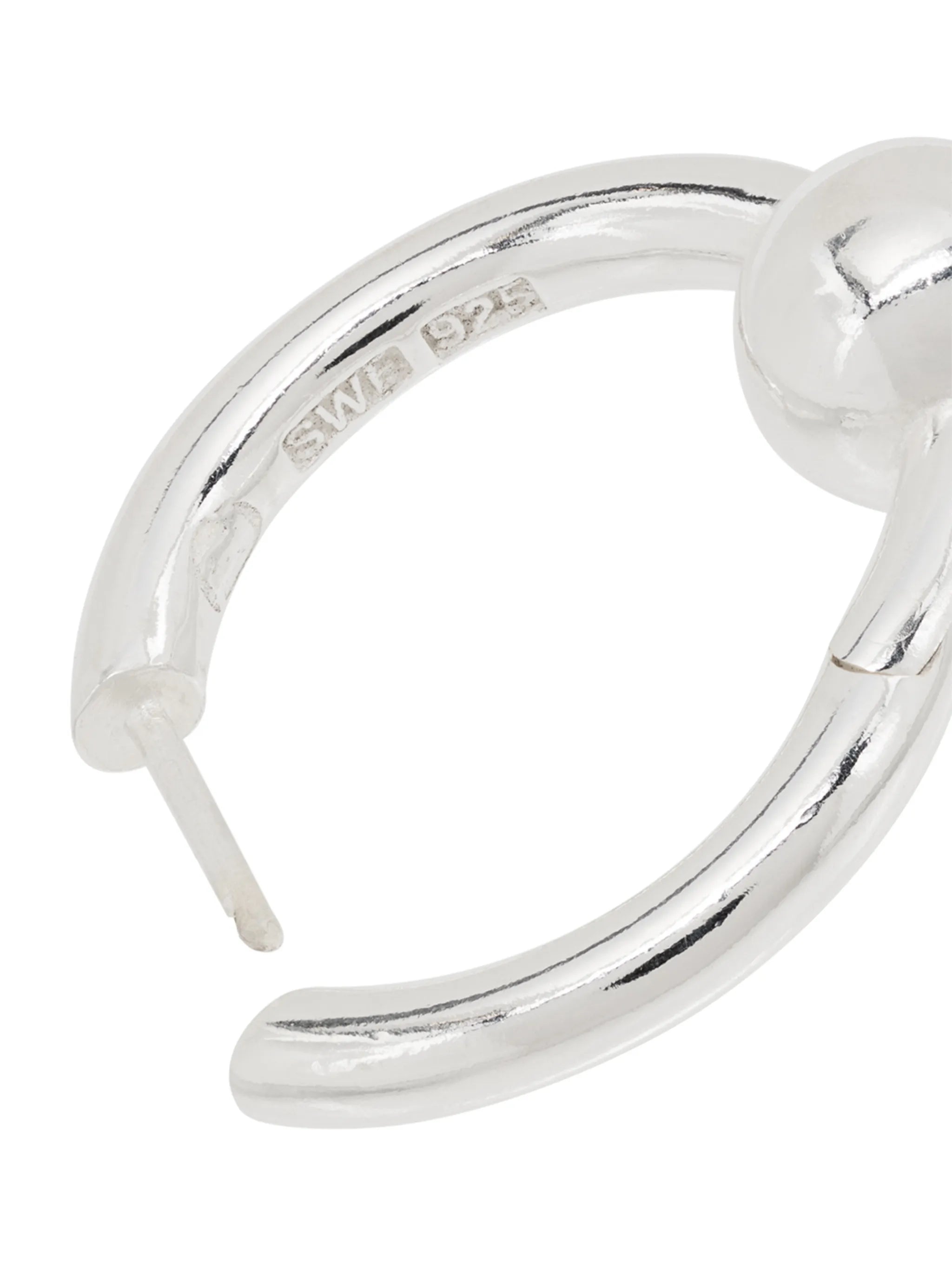 sterling silver single hoop earring