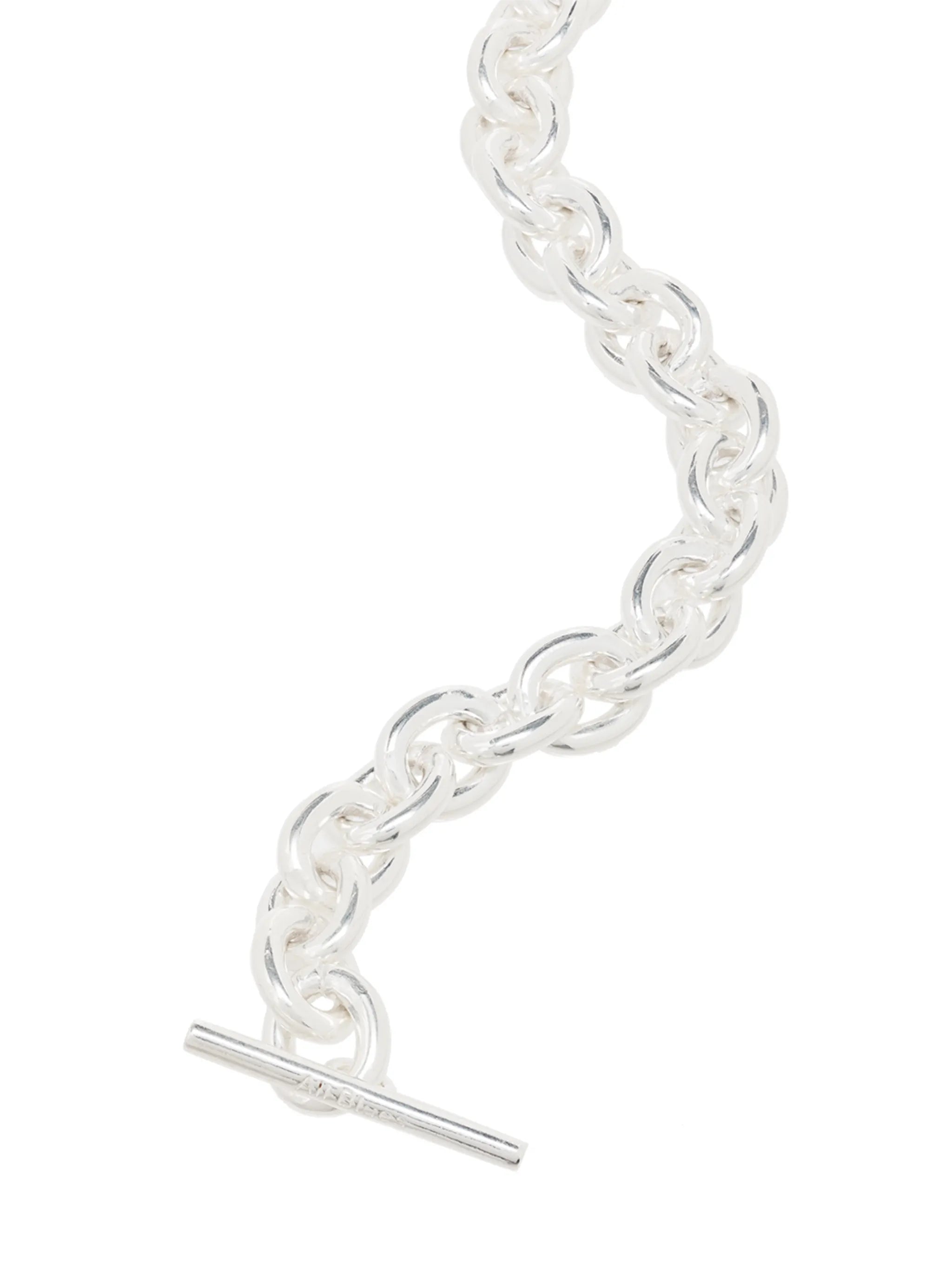 sterling silver chain-link necklace