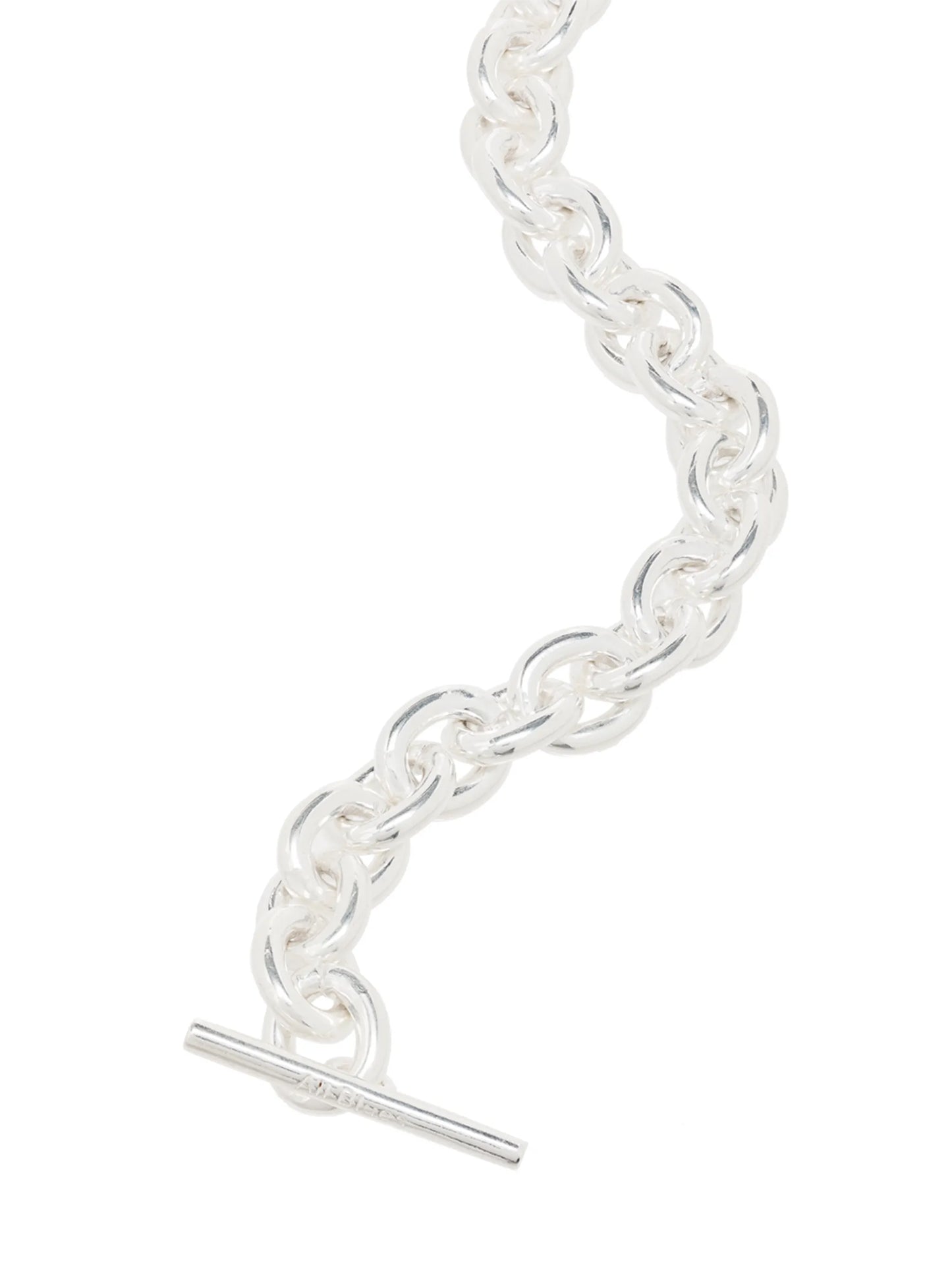 sterling silver chain-link necklace