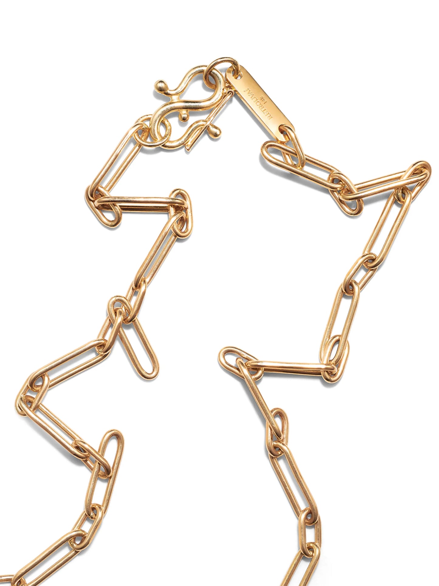 14K yellow gold Cush tourmaline chain necklace