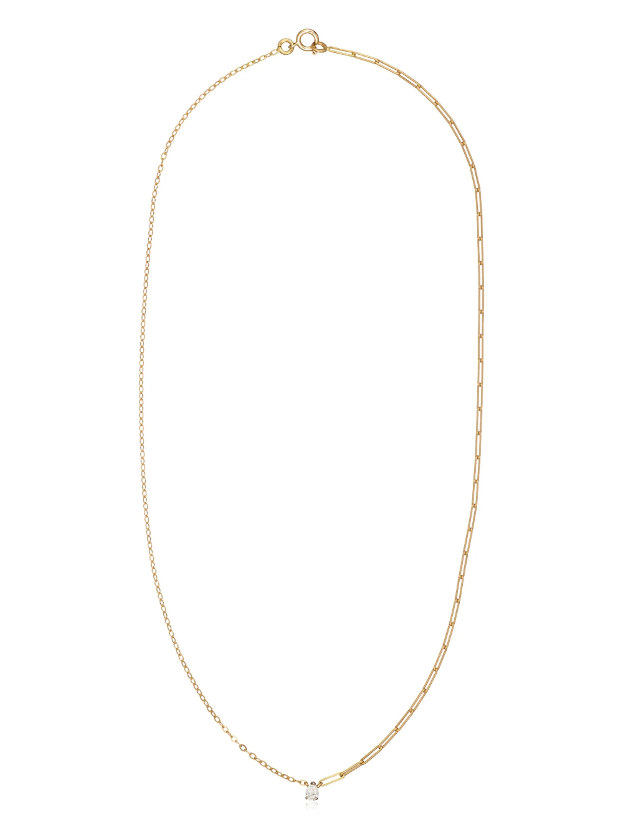 18kt yellow gold diamond necklace