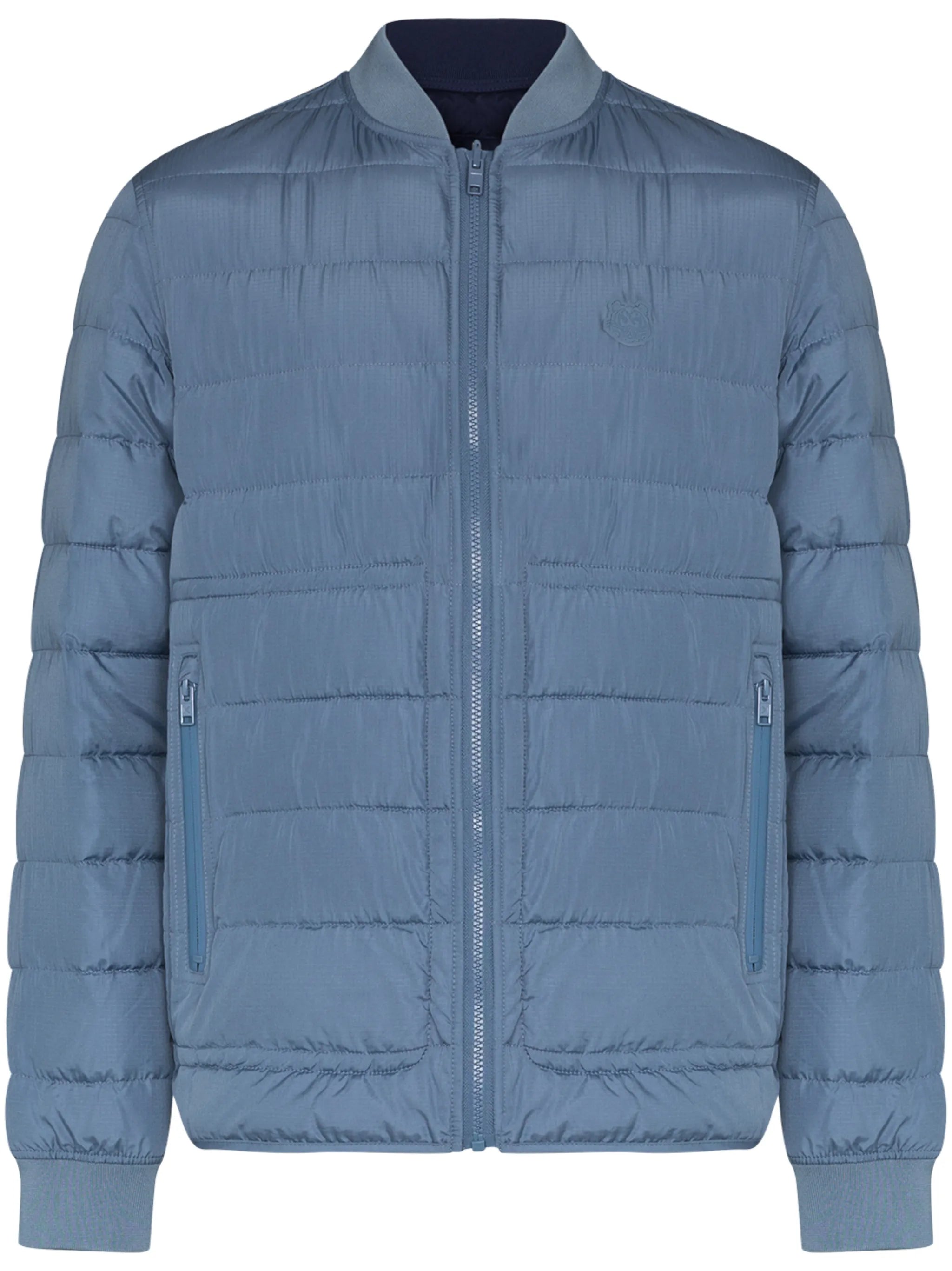 quilted zip-front jacket