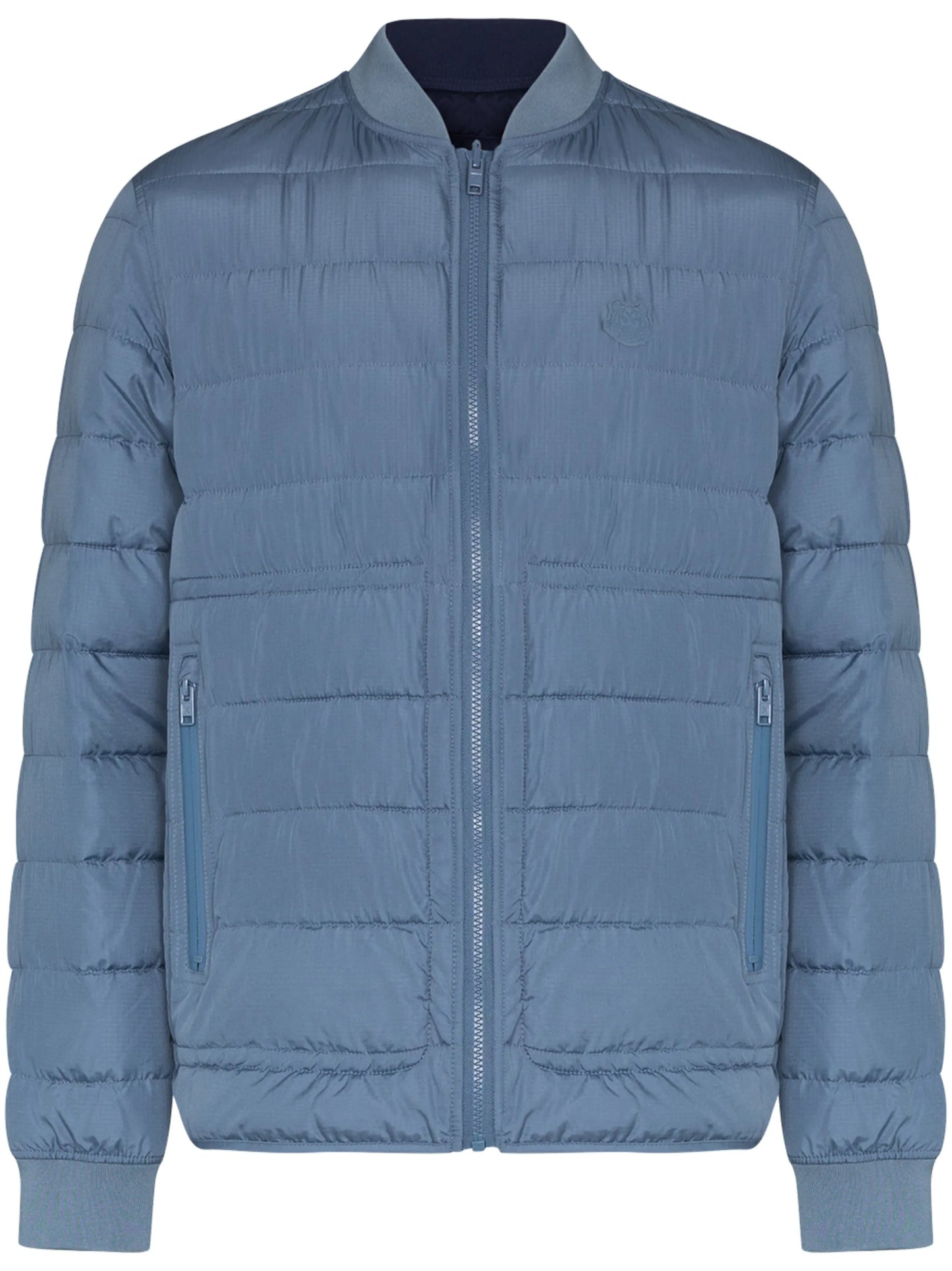 quilted zip-front jacket