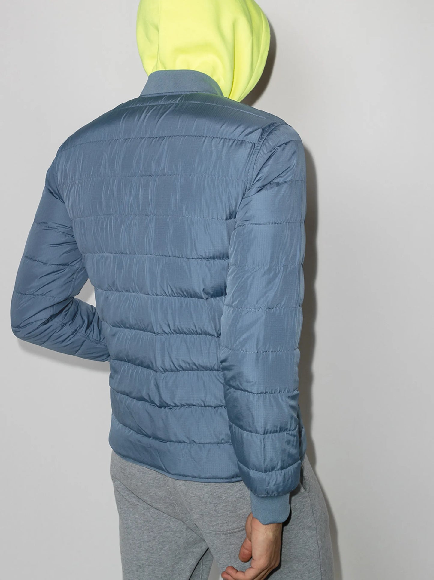 quilted zip-front jacket