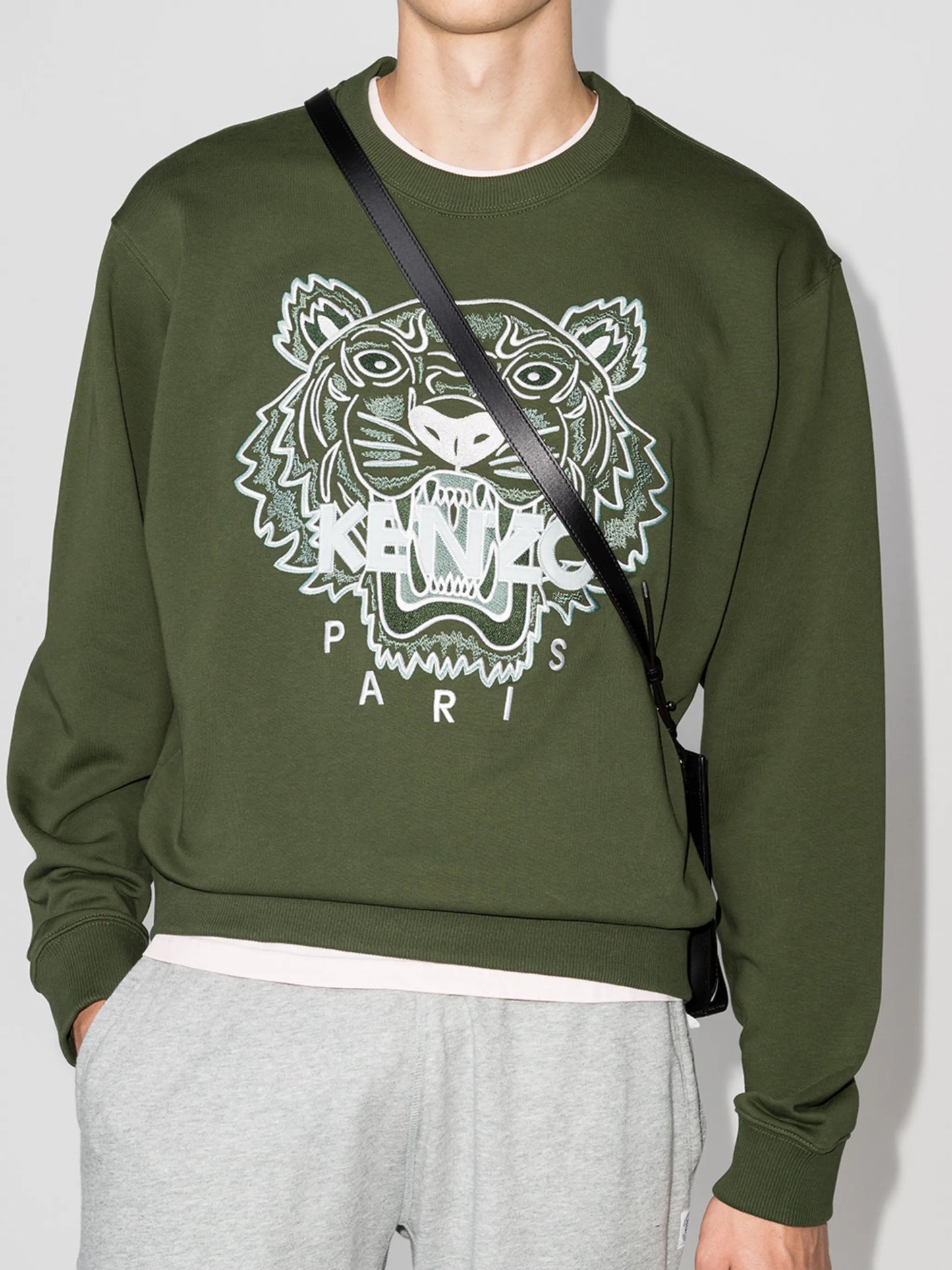 embroidered Tiger cotton sweatshirt