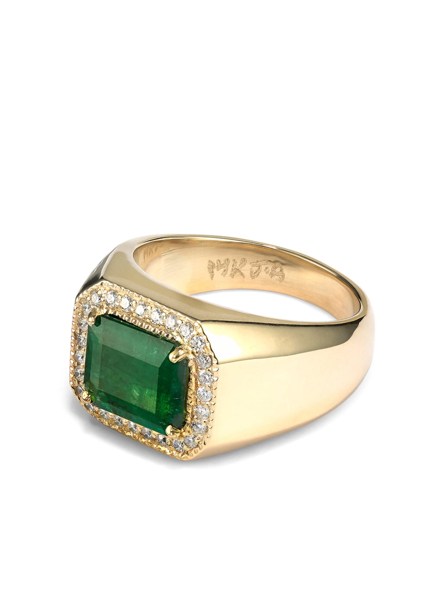 pavé diamond square signet ring