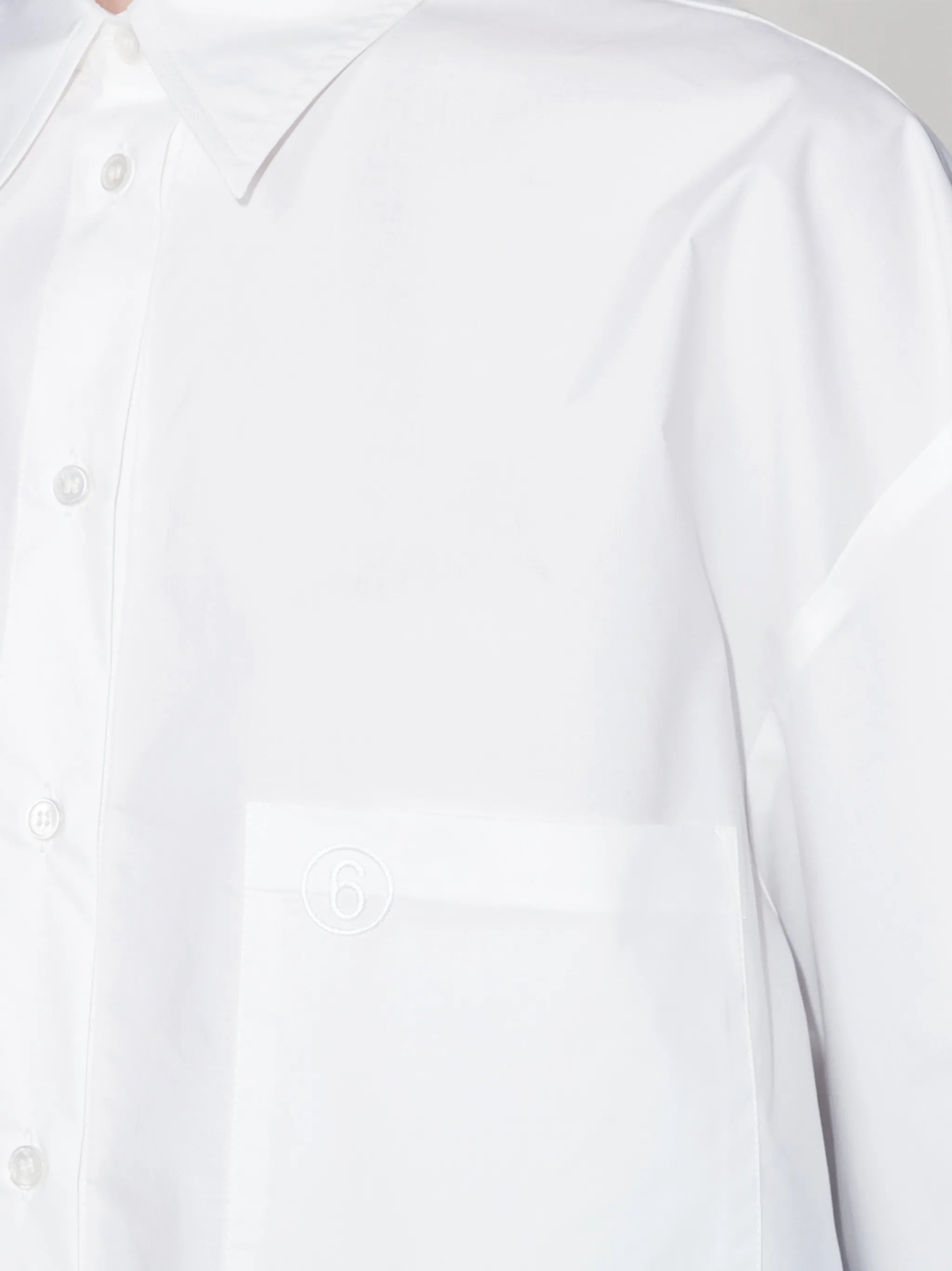 cropped boxy-fit shirt