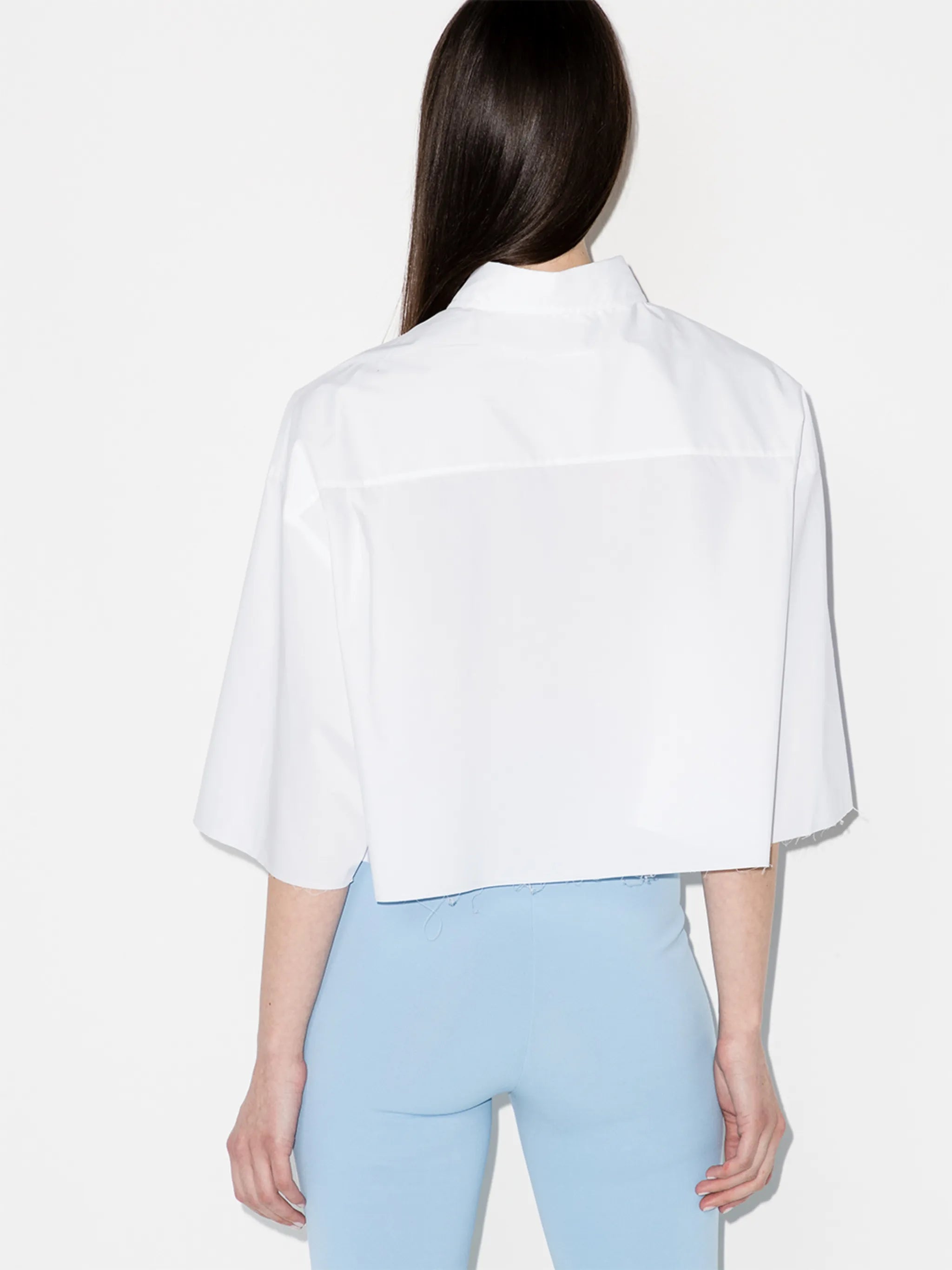 cropped boxy-fit shirt