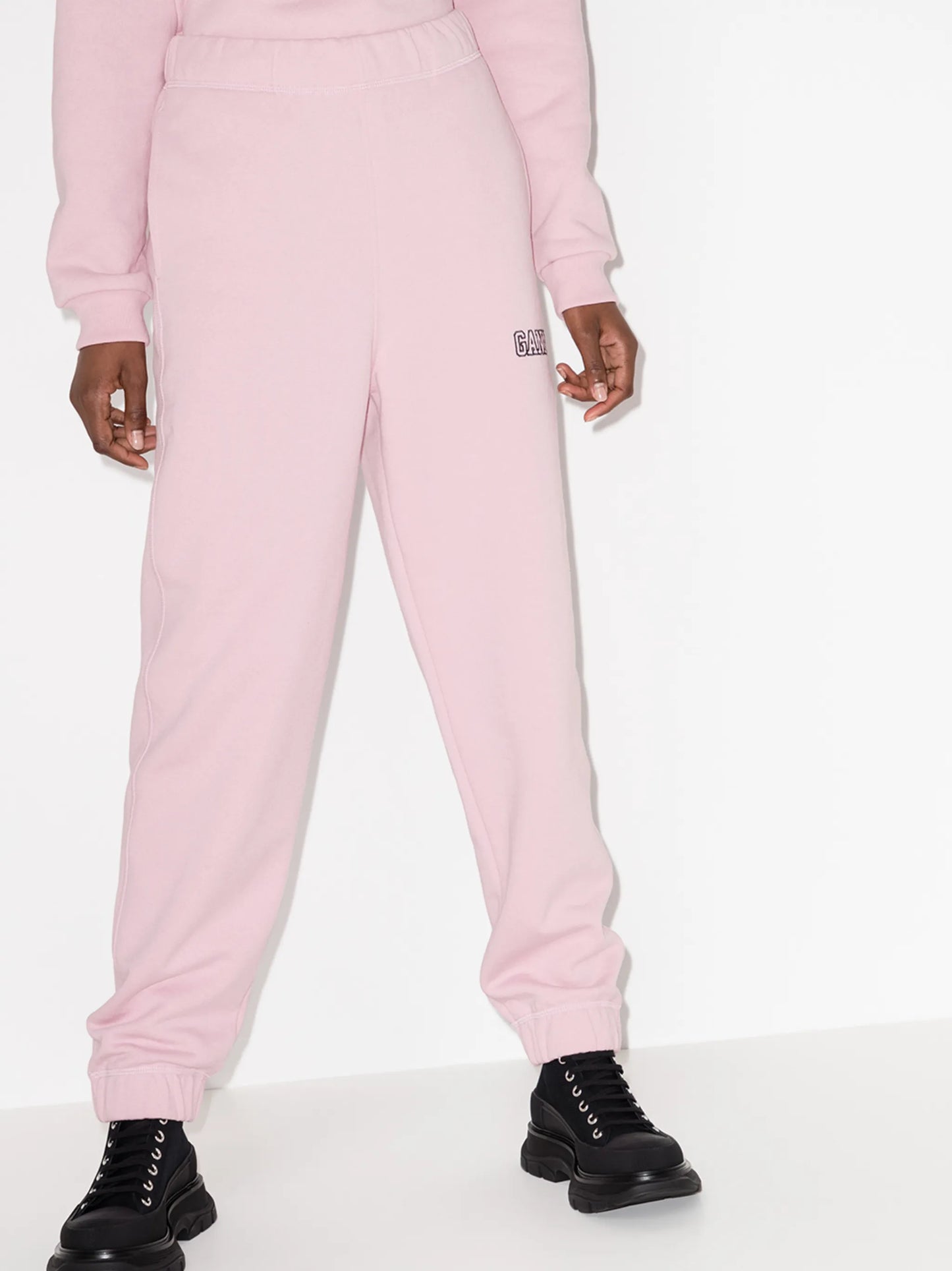 logo-embroidered tapered track pants