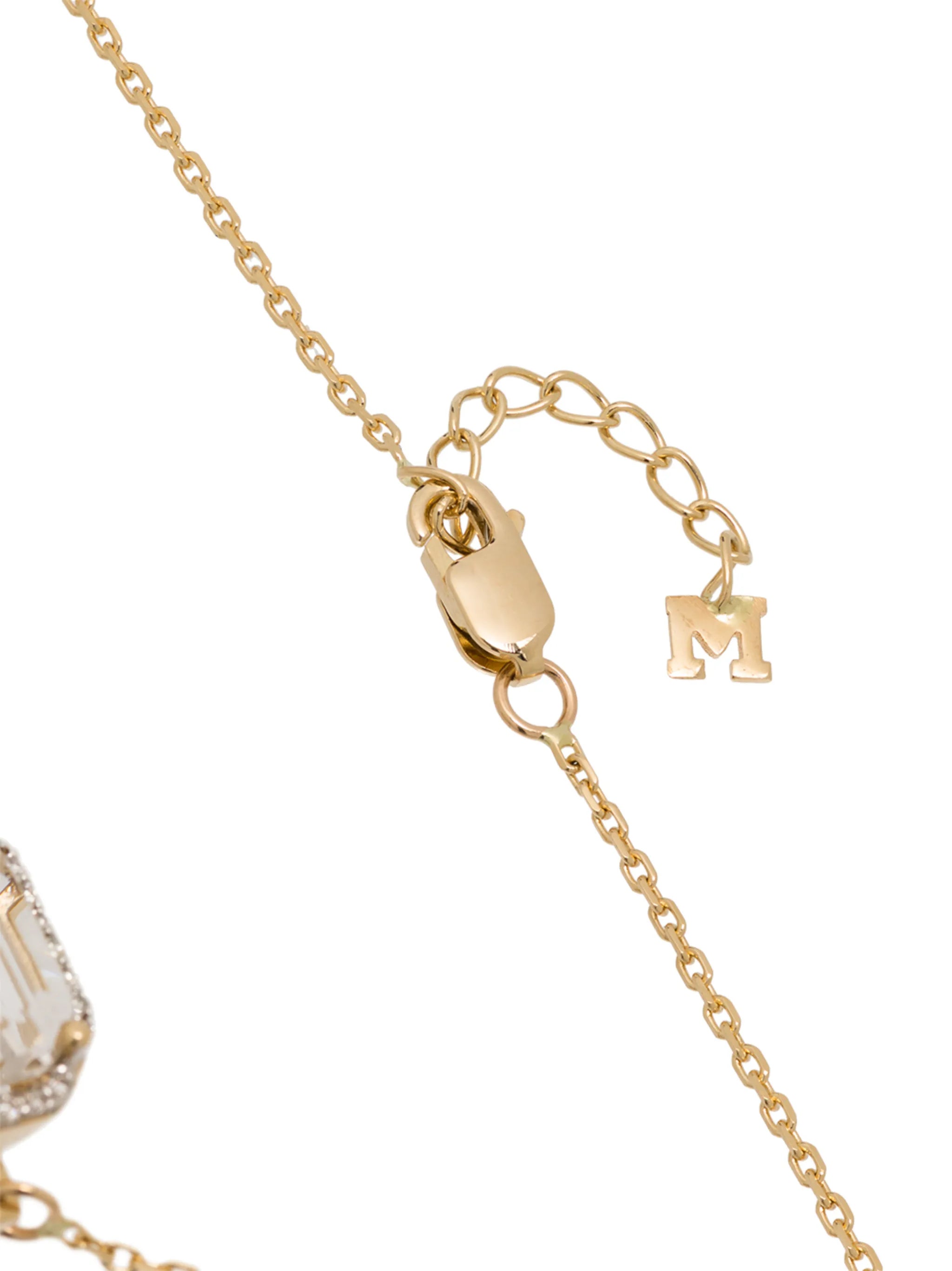 14kt yellow gold R initial diamond bracelet