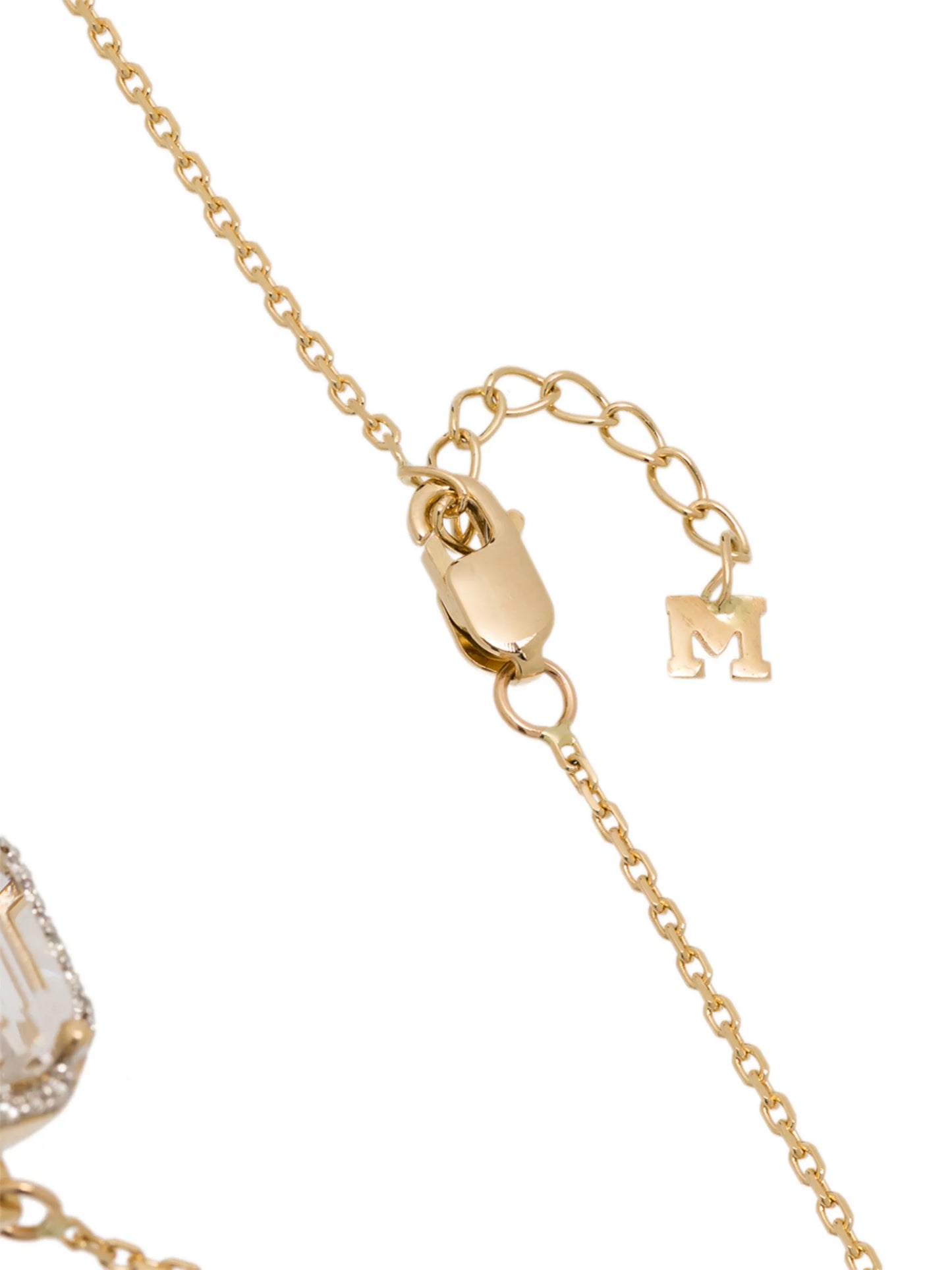14K yellow gold X initial diamond bracelet